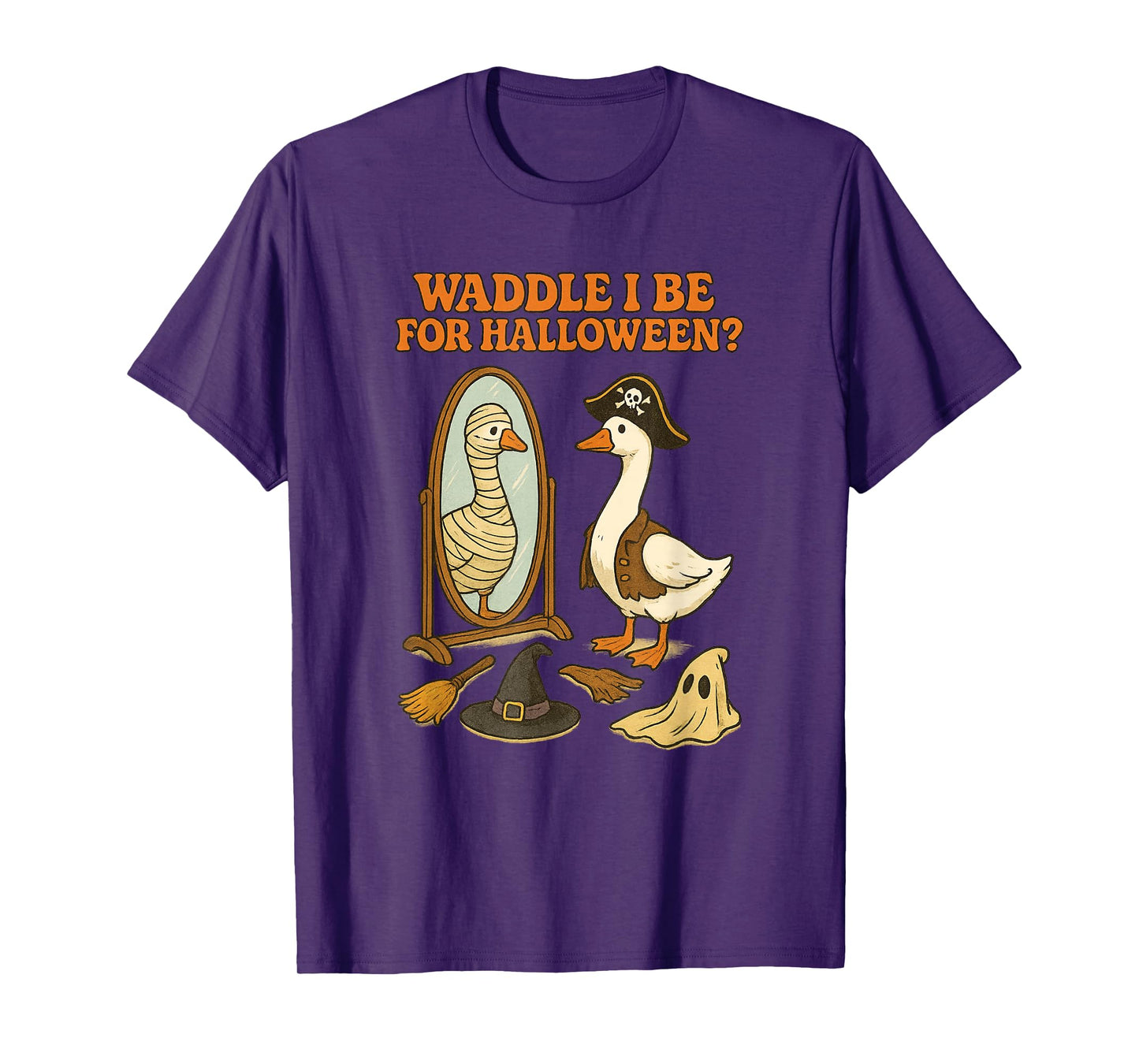 Halloween Goose Waddle I Be For Halloween Vintage T-Shirt