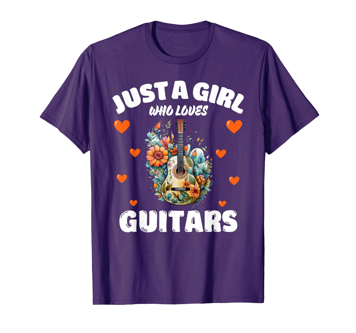 Just A Girl Who Loves Guitars, Music Lover Guitarist T-Shirt