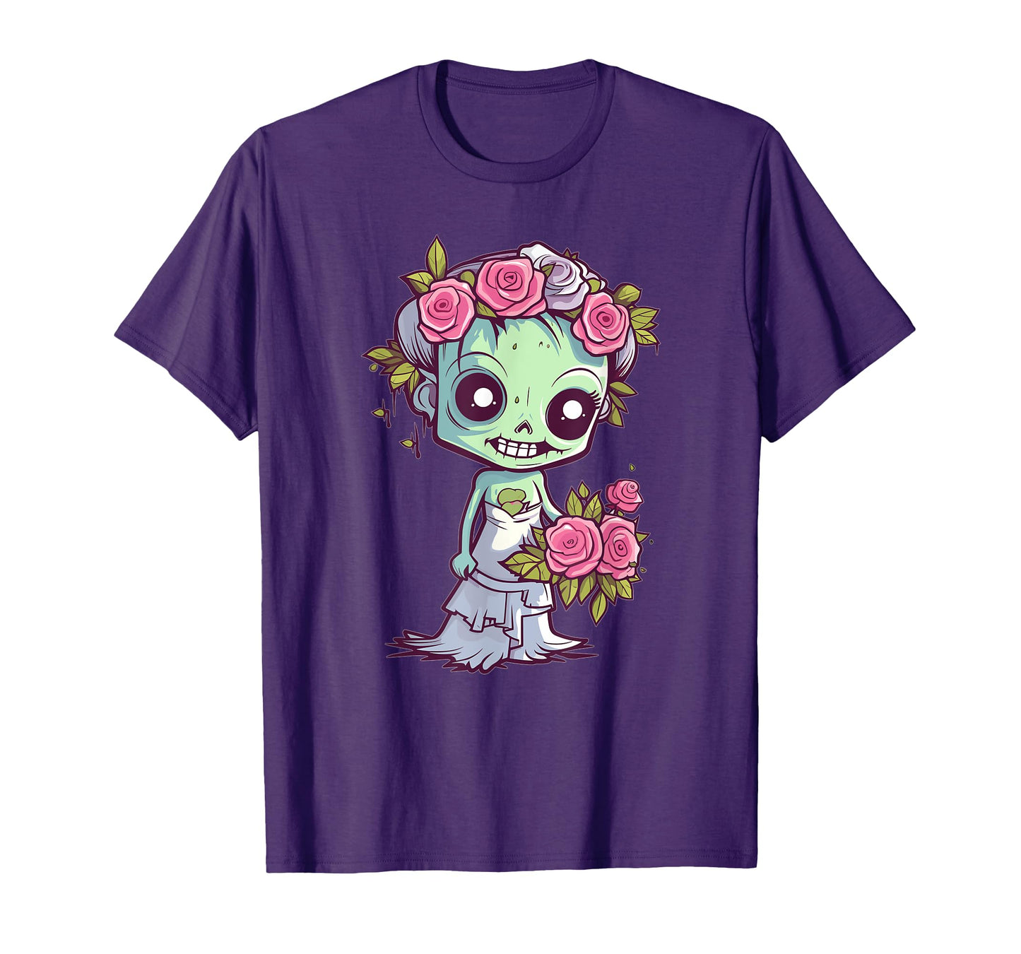 Cute Zombie With Flower I Kids Zombie T-Shirt