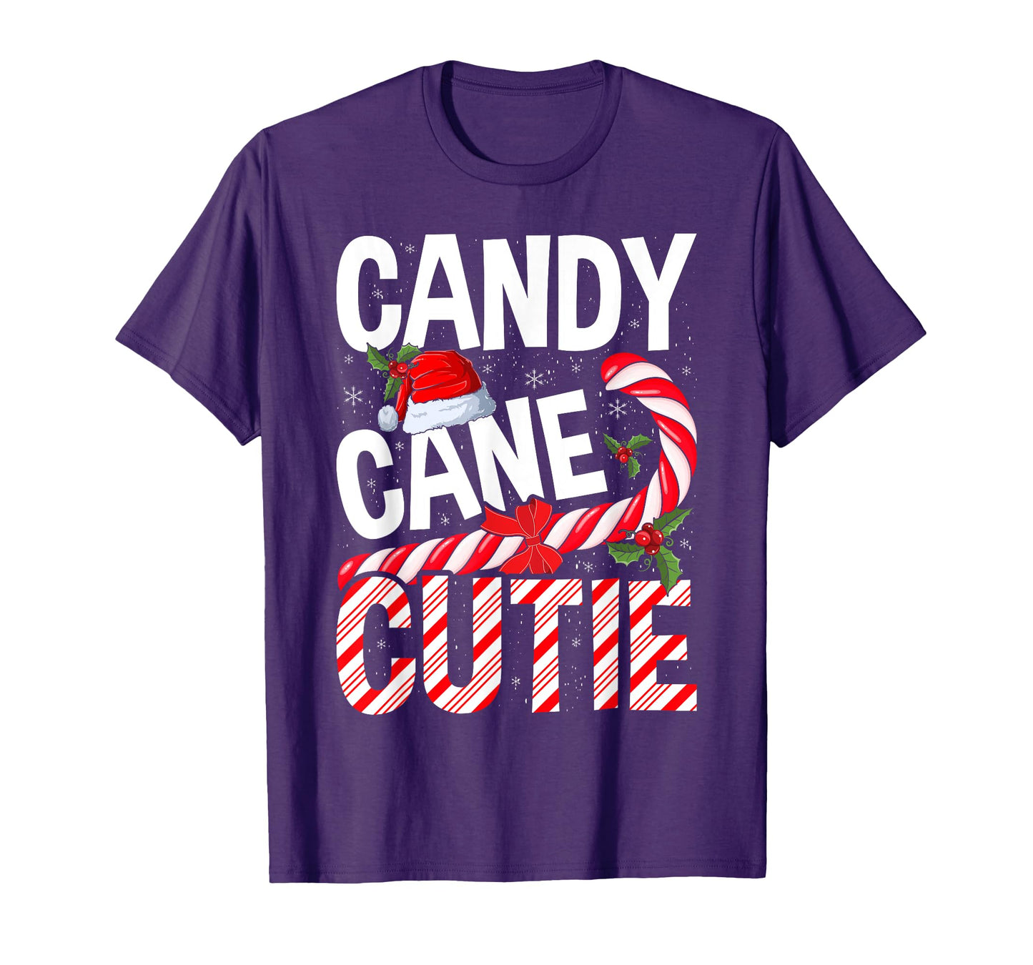 Candy Cane Cutie Christmas Xmas Women Girls Kids Toddler T-Shirt