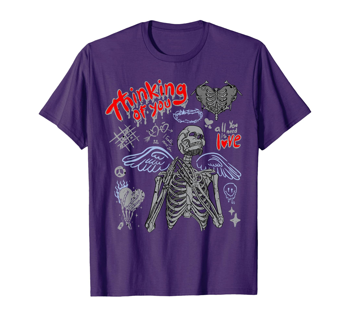 Thinking Skeleton Reimagined 5s Matching Tee For Men Women T-Shirt