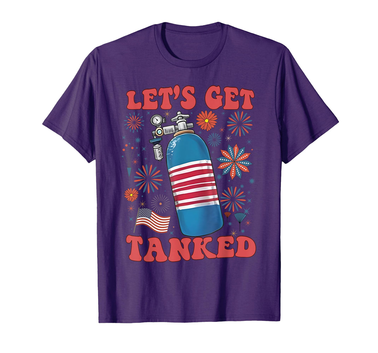 Get Tanked July 4th Respiratory Therapist RT RRT Respiratory T-Shirt
