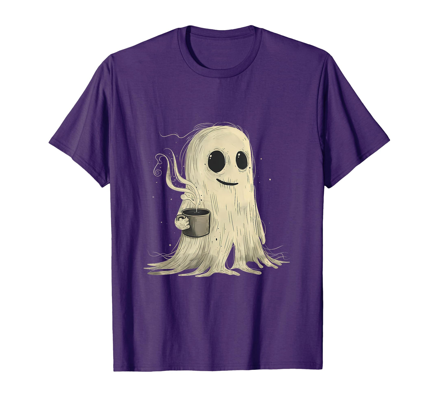 Spooky Ghost Costume Coffee Funny Halloween Costume T-Shirt
