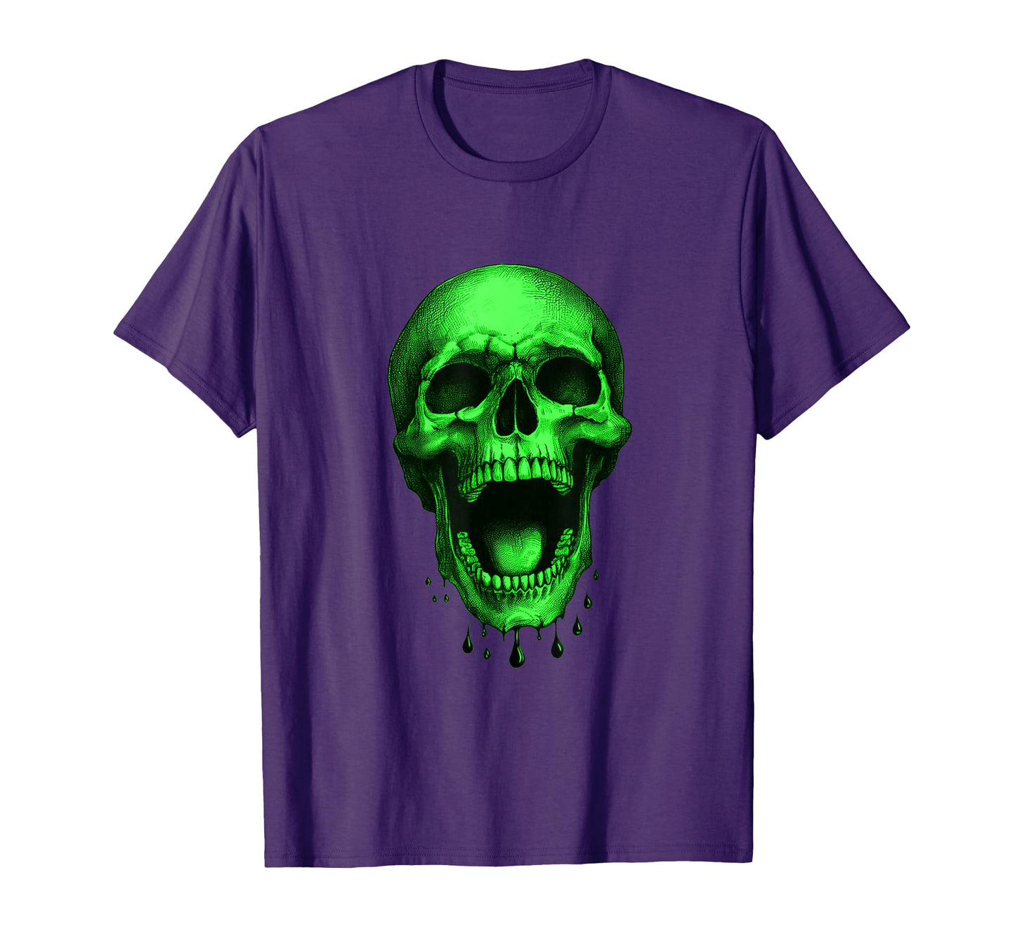 Neon Green Halloween Skull – Freaky! T-Shirt
