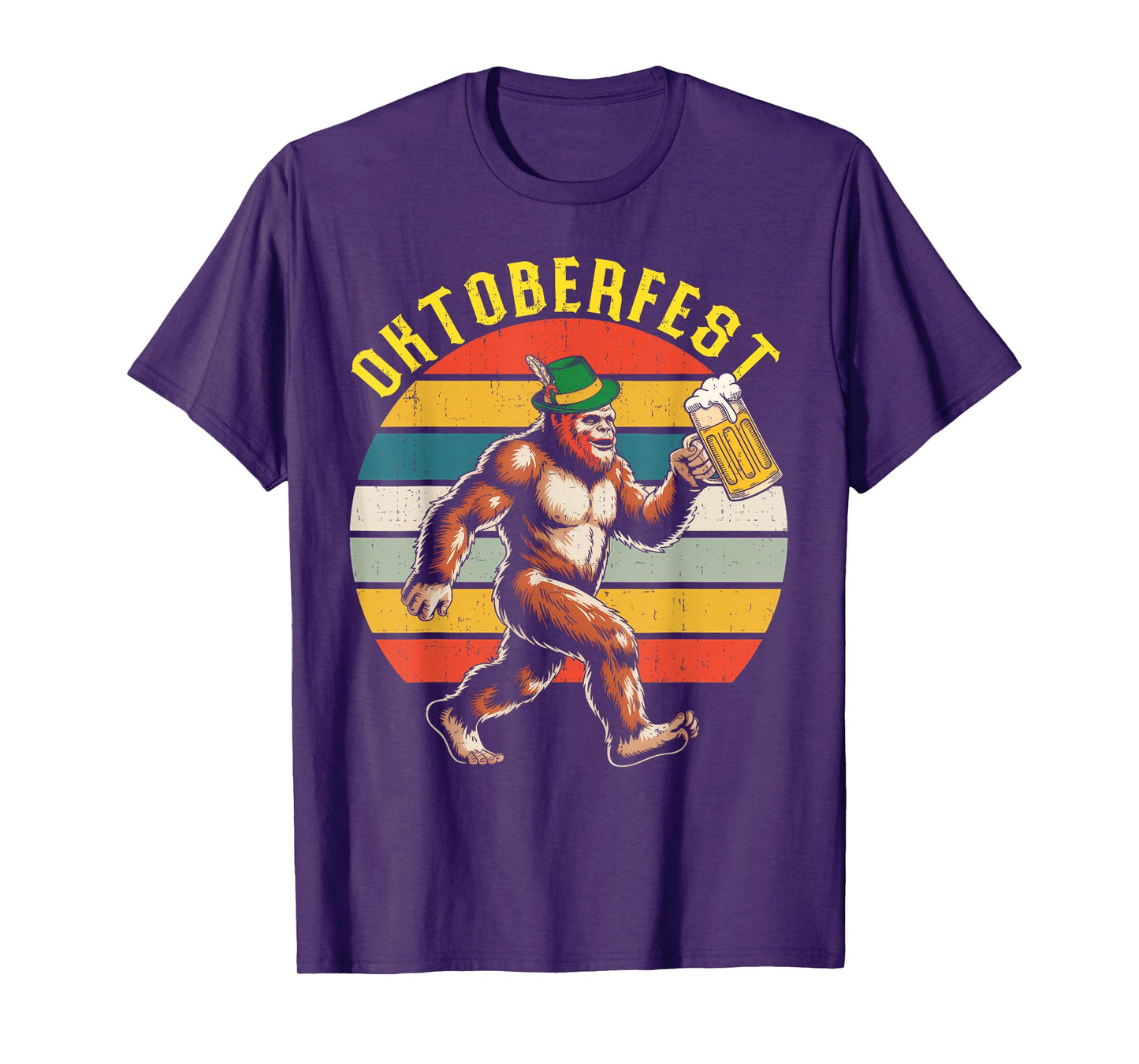 Sasquatch Oktoberfest Funny Beer Mug Bavarian Hat Men Women T-Shirt