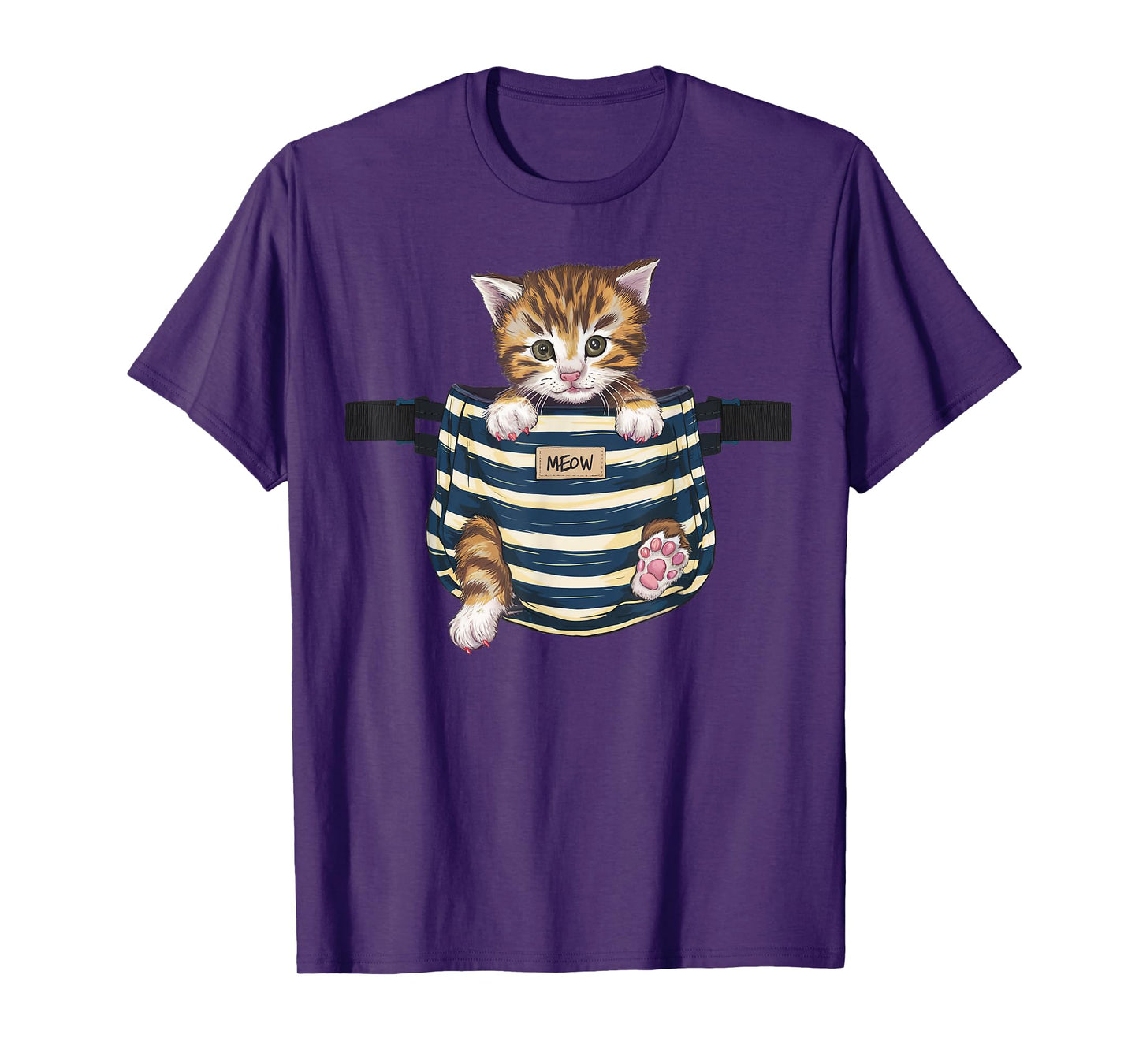 Cat Pocket Cute Kitten Gifts For Cat Lover Cat Mom Cat Dad T-Shirt for Men Women Kids