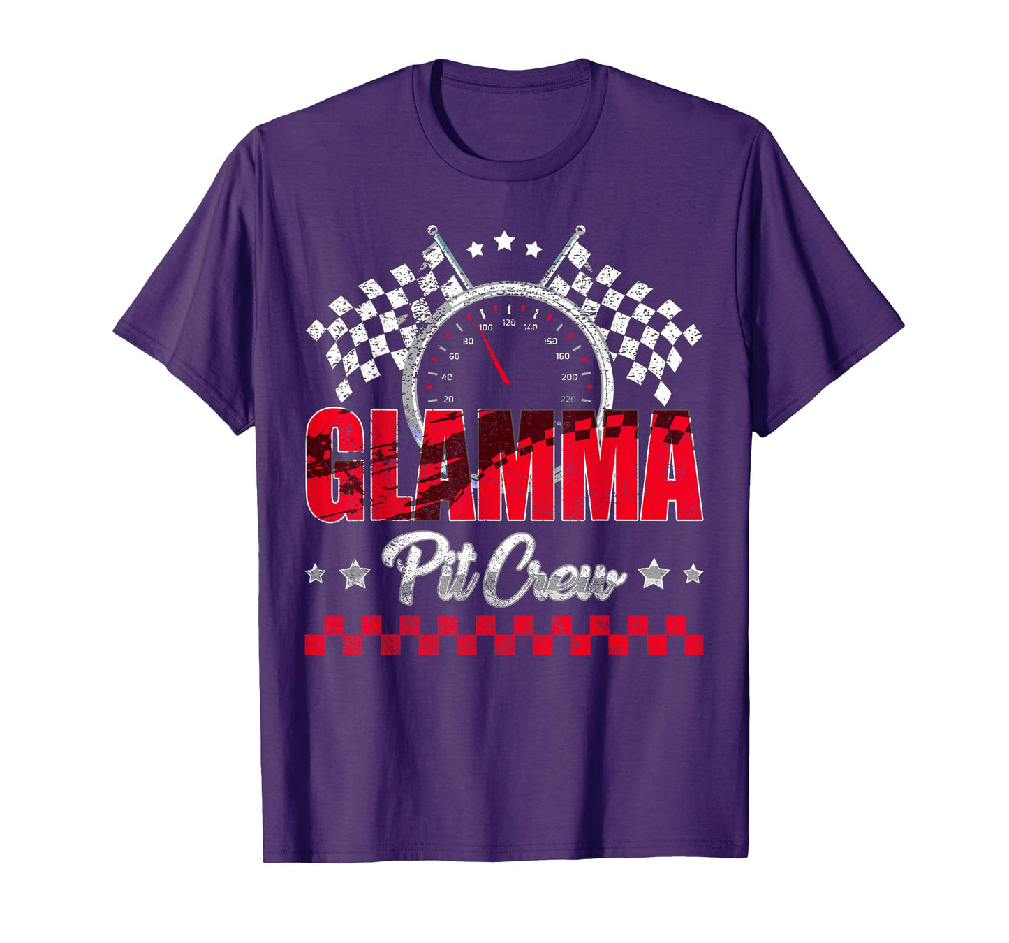 Race Car Birthday Party Racing Family Glamma Pit Crew T-Shirt