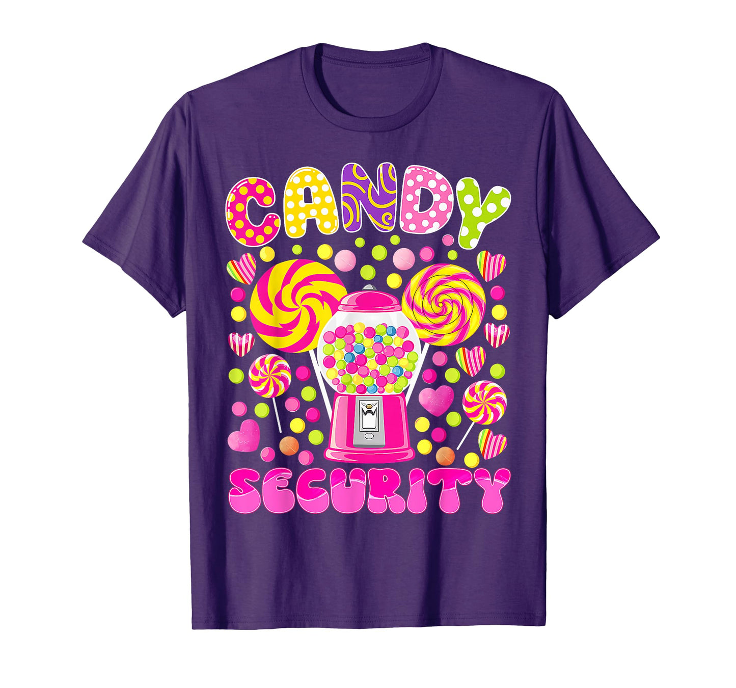 Candy Land Costume Women Candy Crew Funny Candy Security T-Shirt