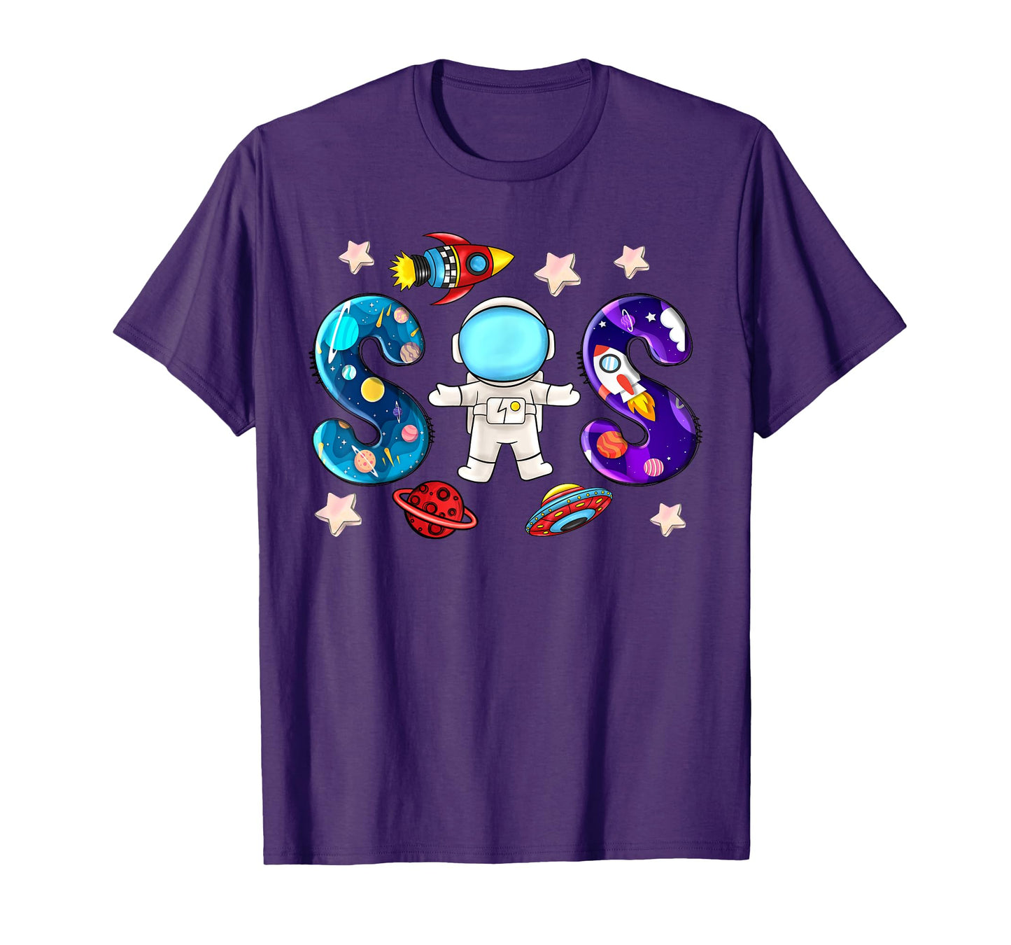 Sister Sis Astronaut Space Lover Birthday Matching Family T-Shirt