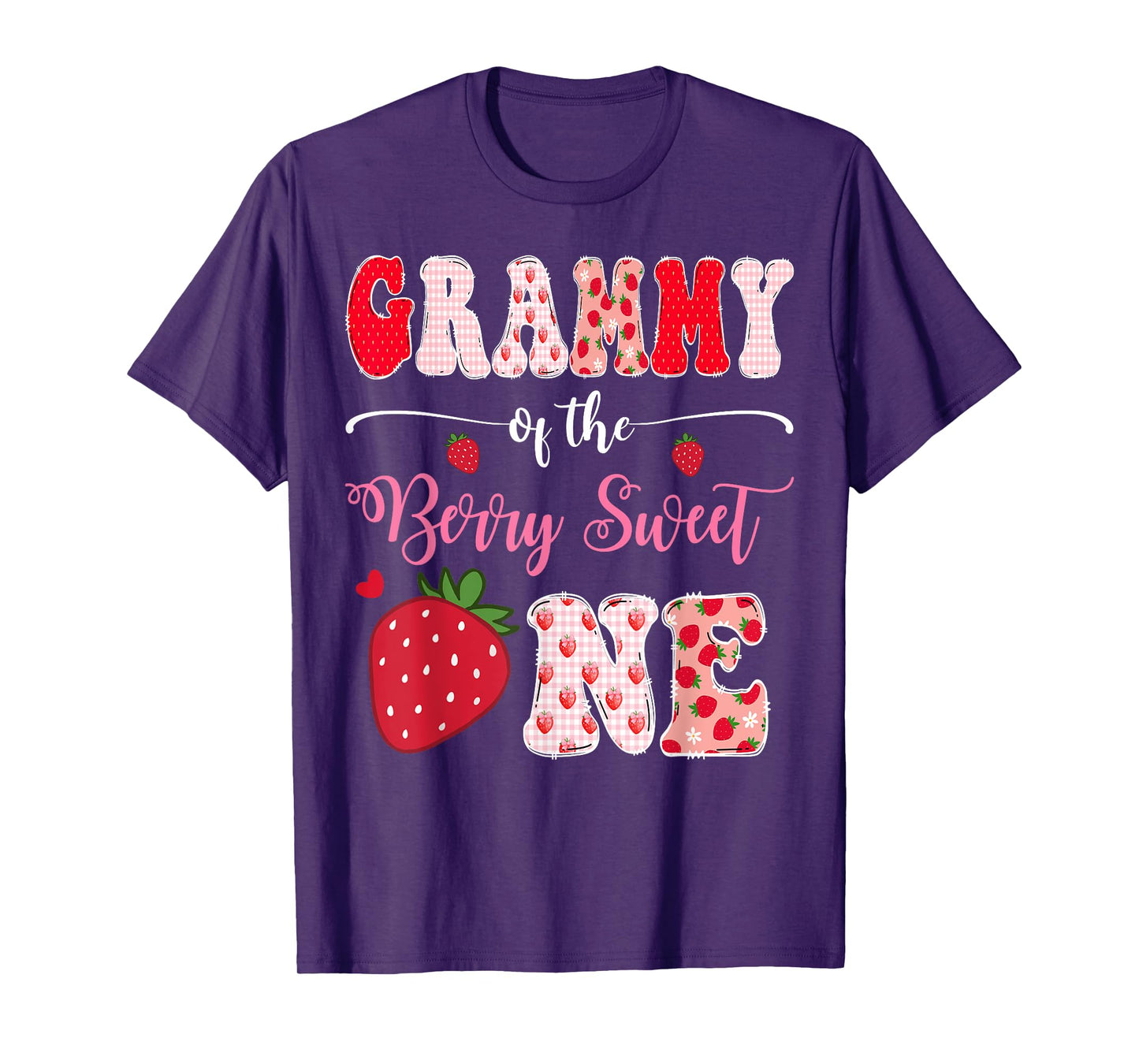 Grammy Of The Berry Sweet One 1St Birthday Strawberry T-Shirt