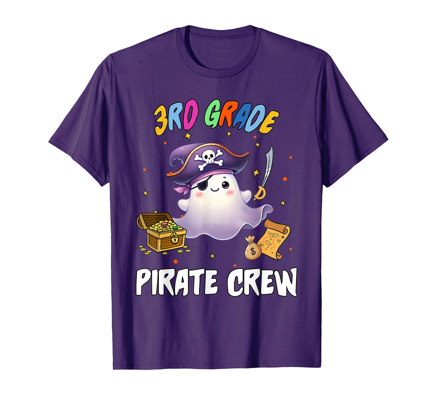 Third Grade Pirate Crew Halloween School Party Costume T-Shirt