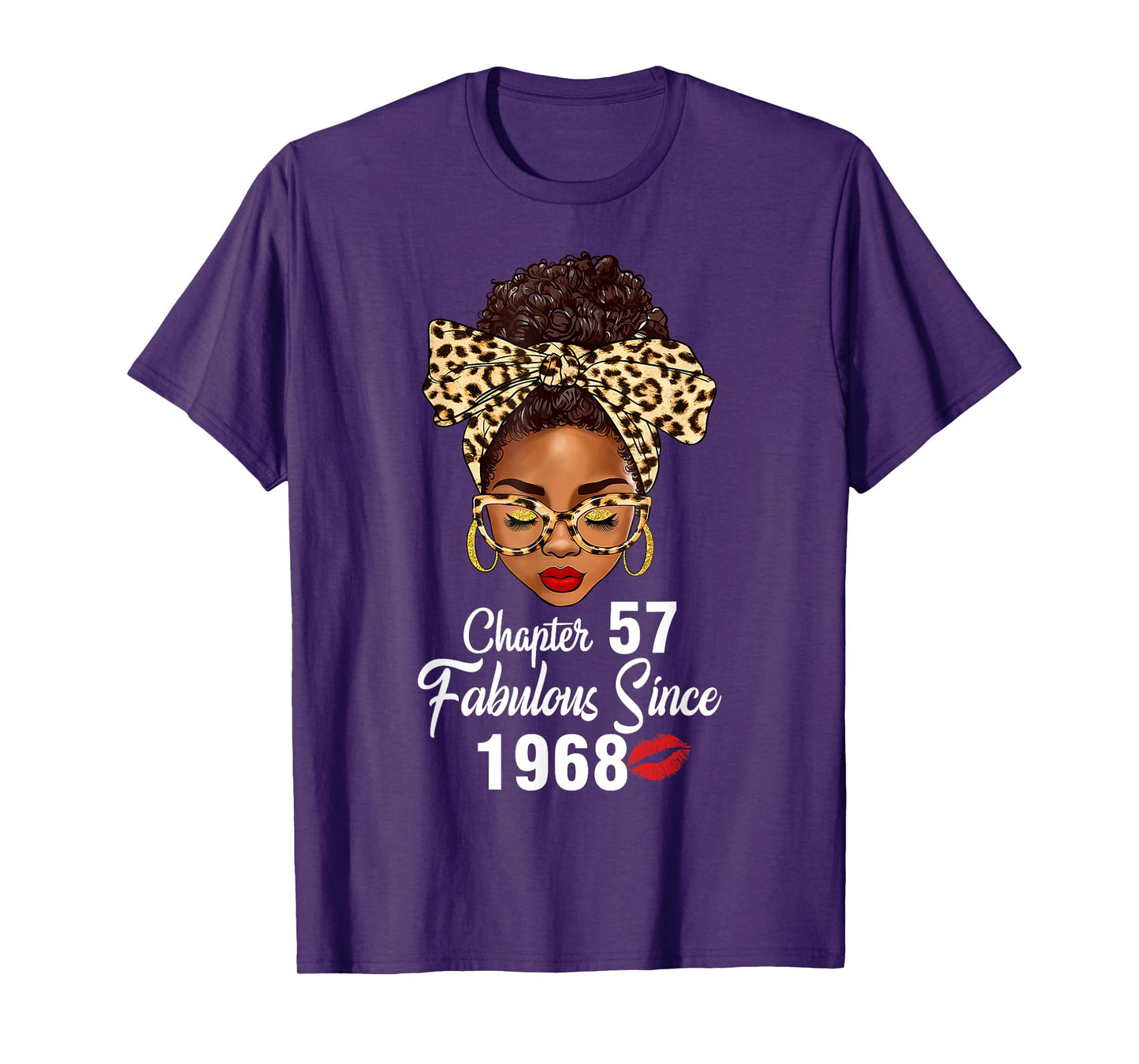 Chapter 57 Fabulous Since 1968 57th Birthday Women Leopard T-Shirt