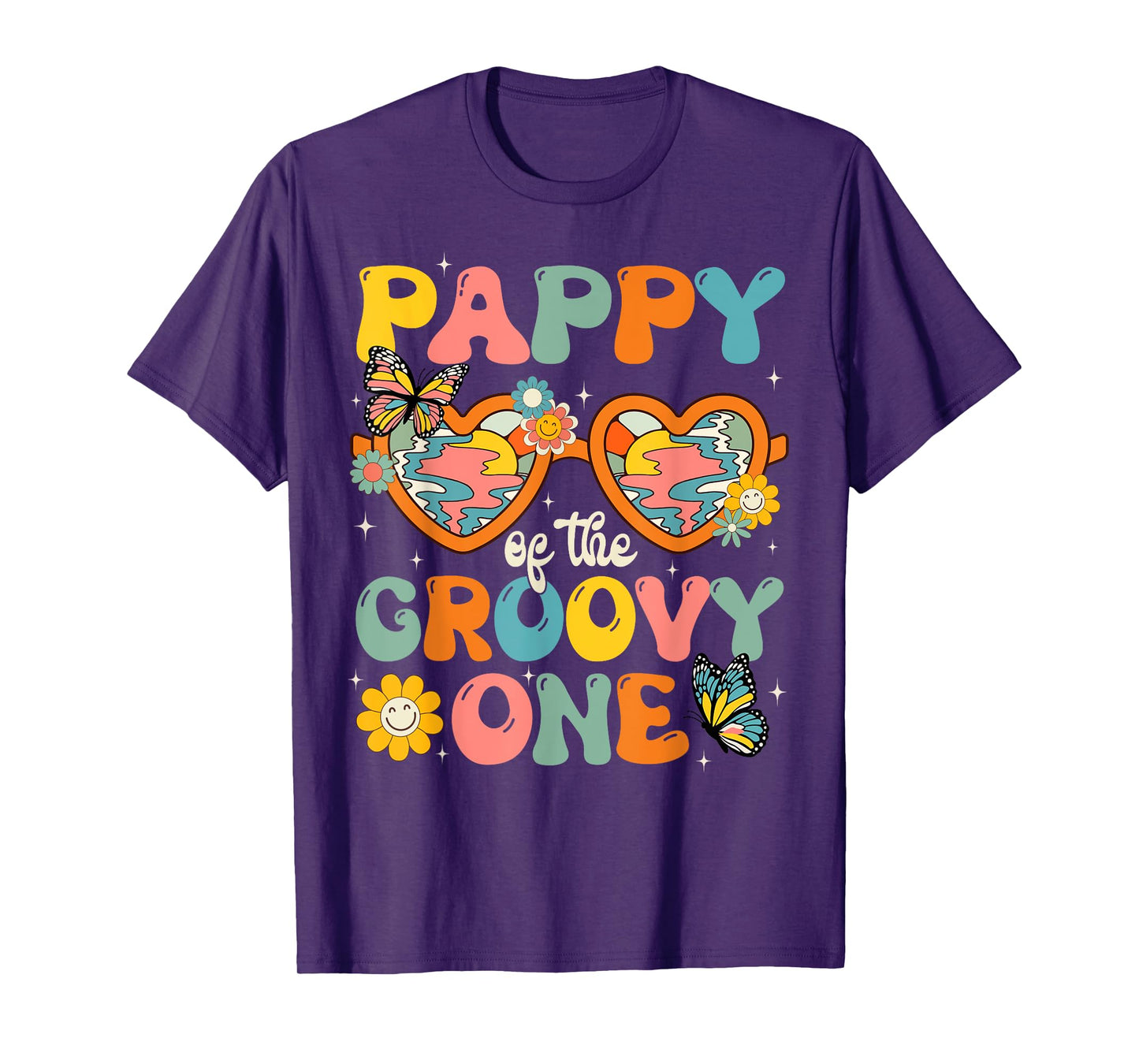 Pappy of the Groovy One Glasses Birthday Party T-Shirt