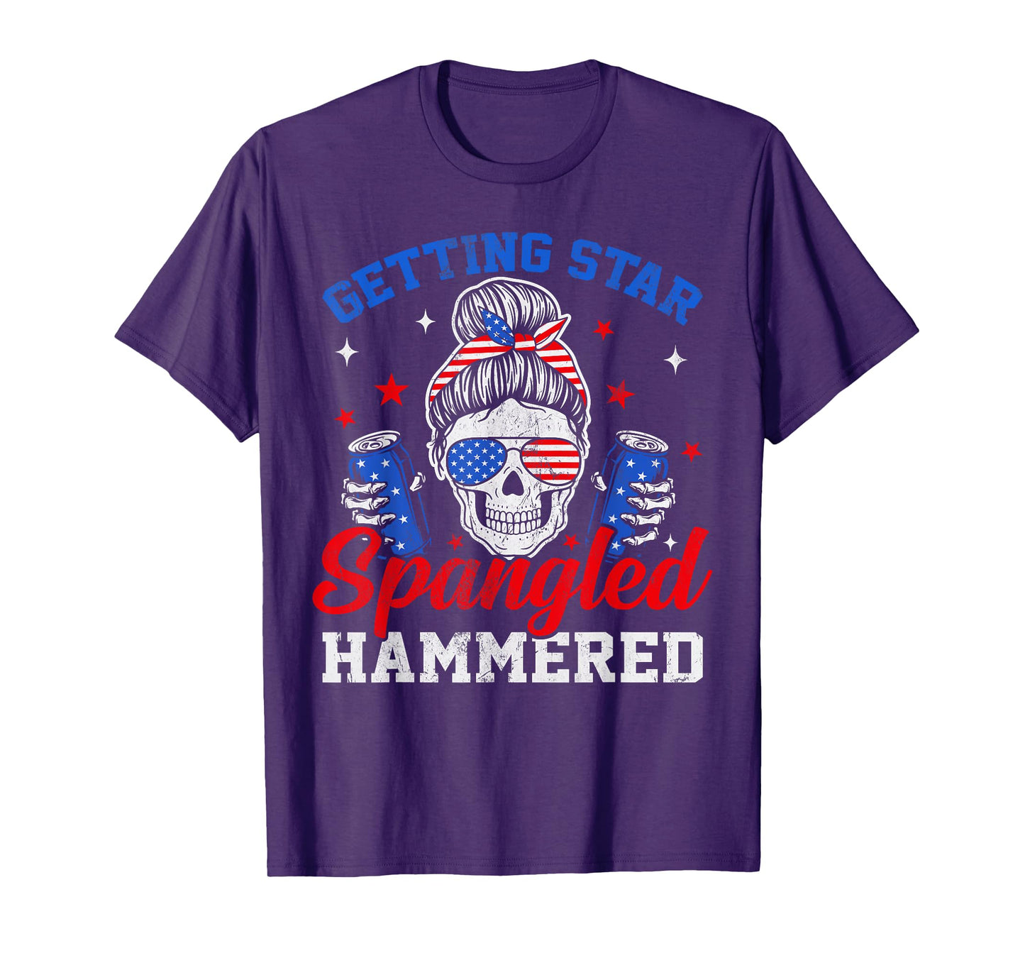 Retro Getting Star Spangled Hammered America 4th Of July T-Shirt