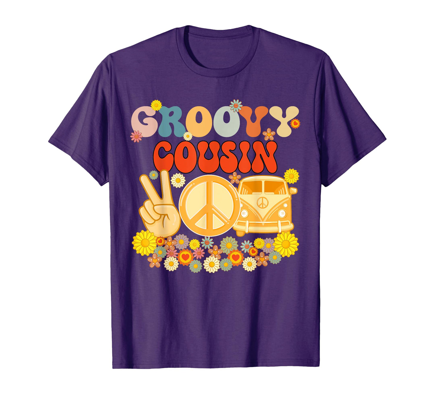 Groovy Cousin Retro Matching Family Baby Shower Father's Day T-Shirt