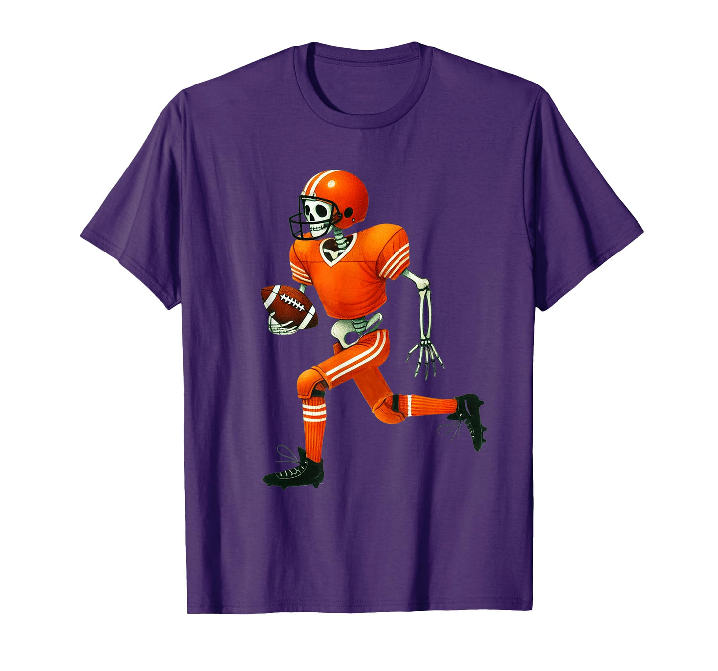 Skeleton Football Halloween Costume Funny Men Boys Kids T-Shirt