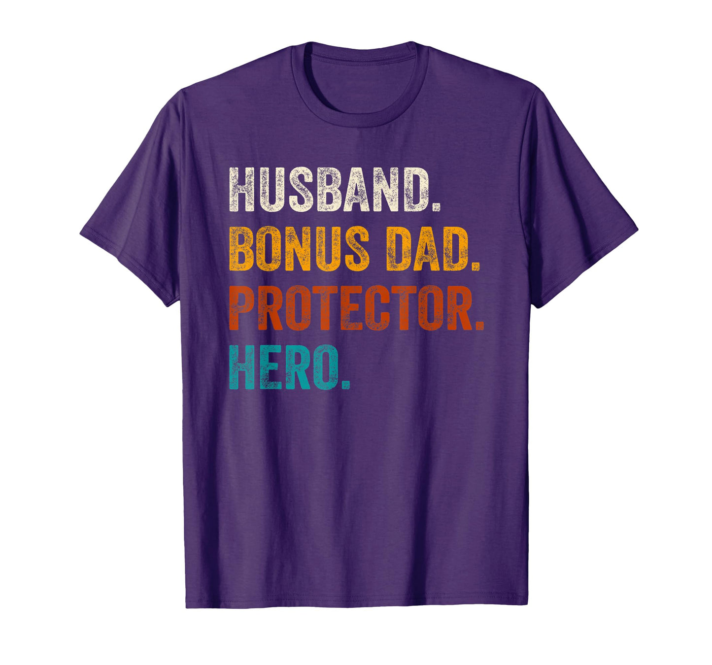 Mens Husband Bonus Dad Protector Hero Father's Day For Bonus Dad T-Shirt