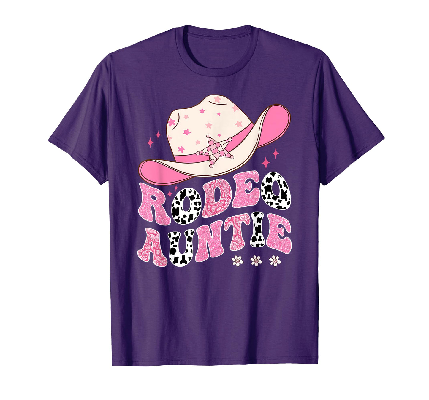 Rodeo Auntie Pink CowGirl 1St Birthday Family Matching T-Shirt