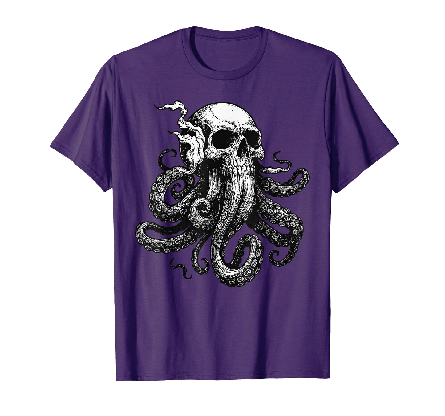Cthulhu Kraken Skull Octopus Graphic Nautical Sea Monster T-Shirt