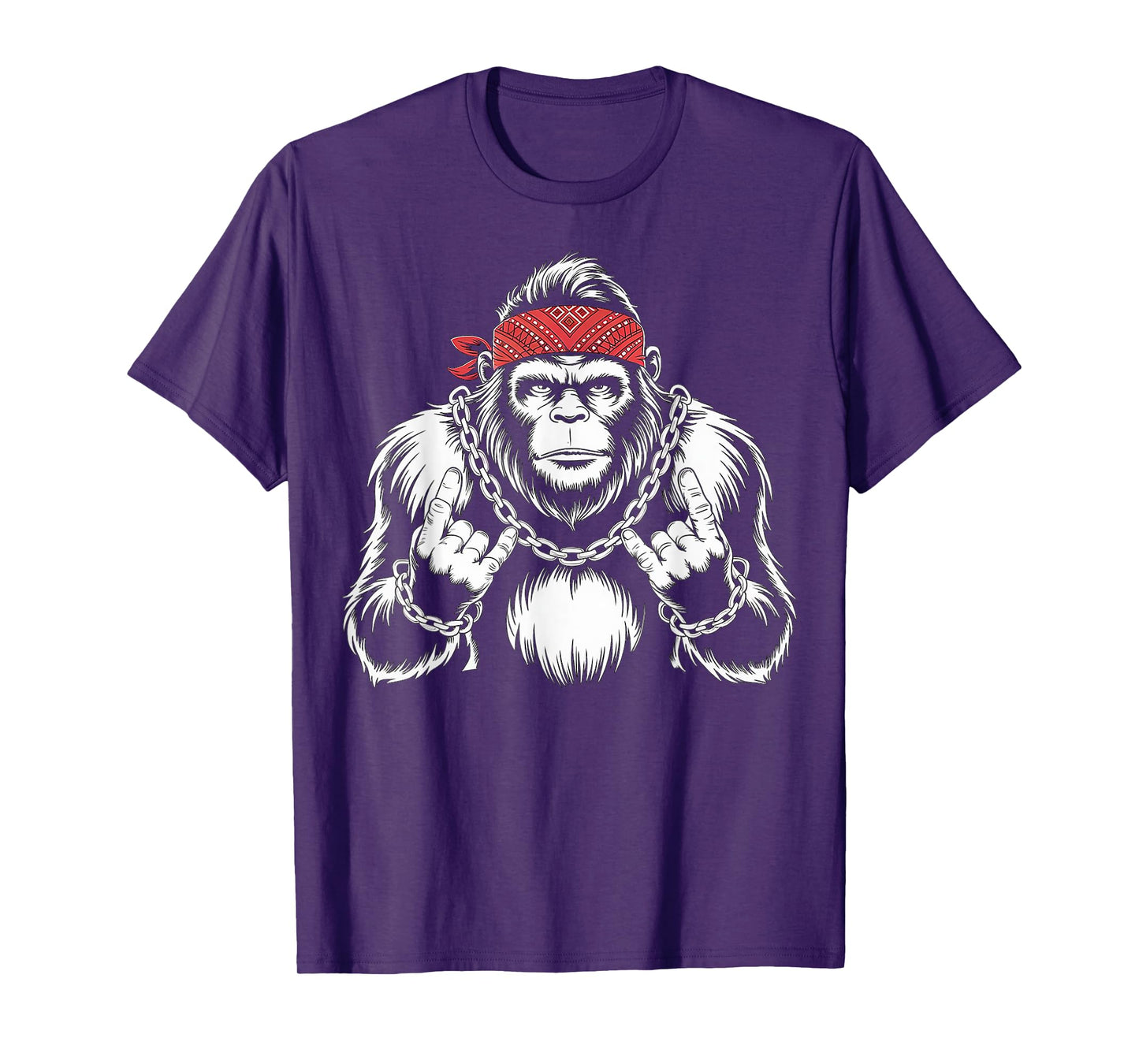 Bigfoot Rock On Sasquatch Rock and Roll Gifts Men Women Kids T-Shirt