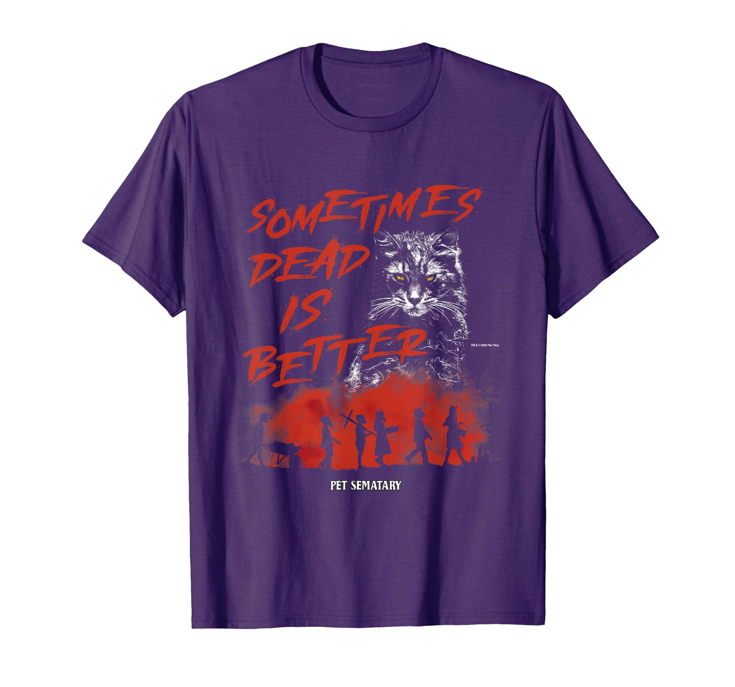 Pet Sematary Halloween Sometimes Dead is Better Cat Design T-Shirt