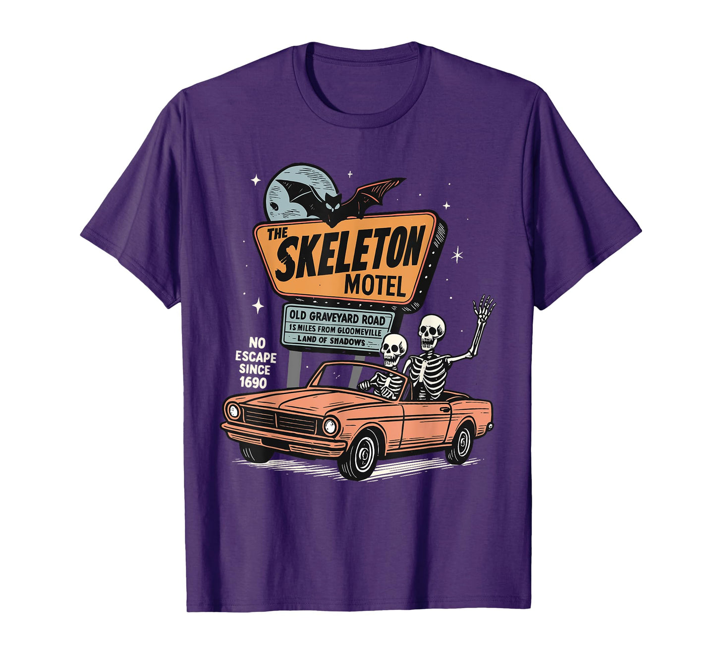 The Skeleton Motel Spooky Season Halloween Trick Or Treat T-Shirt