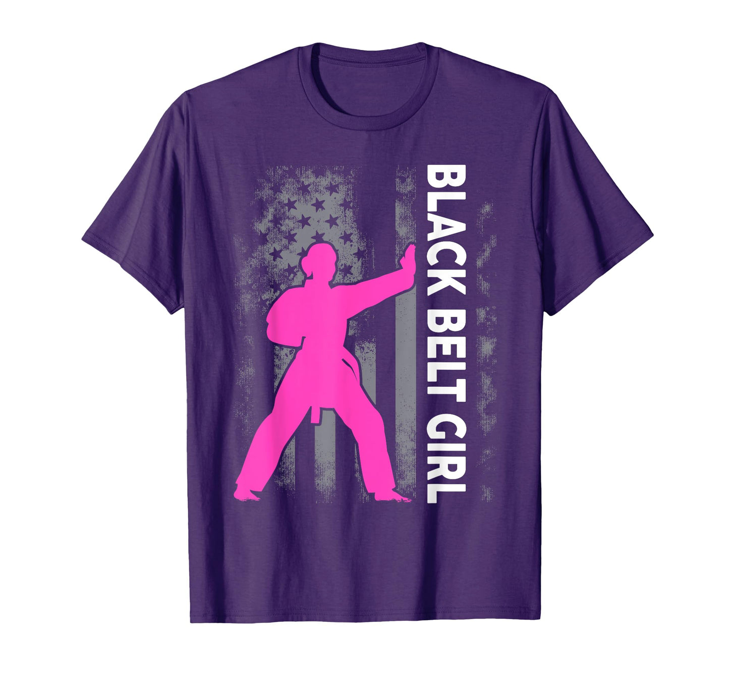 Black Belt Girl Karate Jiu Jitsu Taekwondo Martial Arts T-Shirt