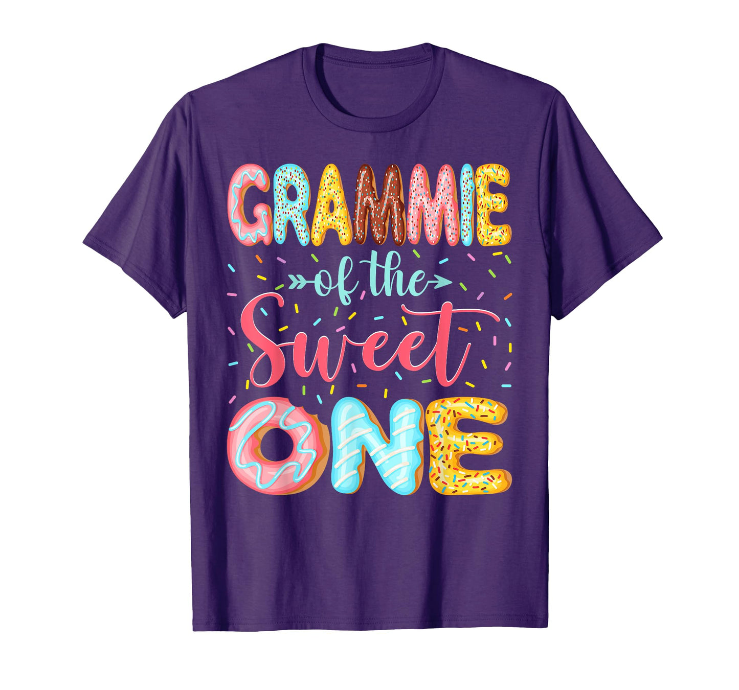 Grammie Of The Sweet One Donut Lover 1St Birthday Girl T-Shirt