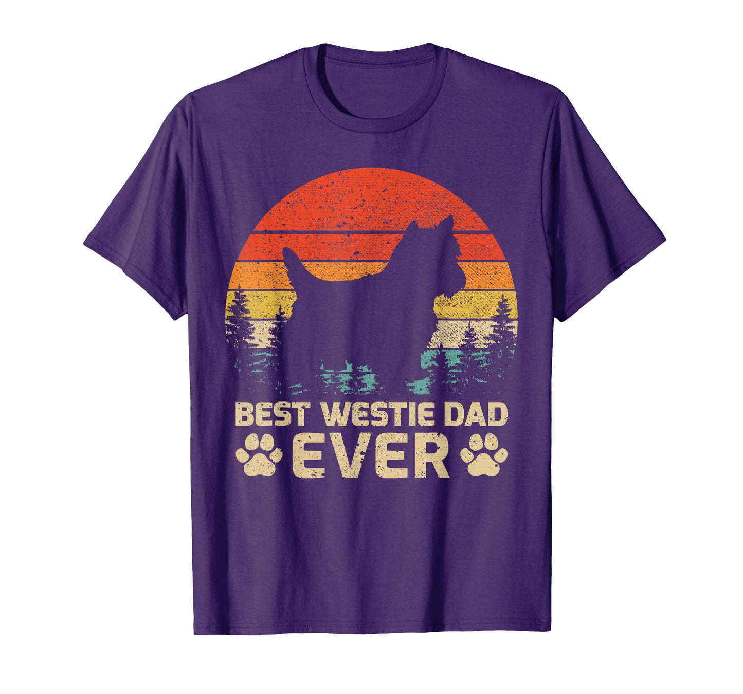 Retro Vintage Best Westie Dad Ever Father's Day T-Shirt