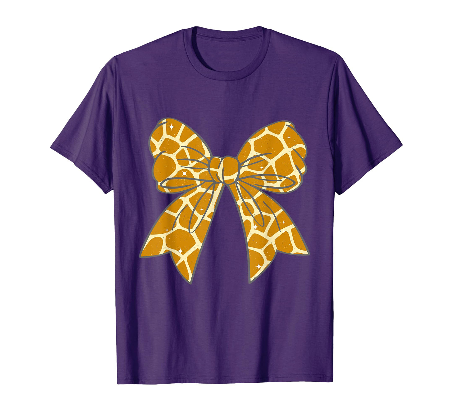 Cute Coquette Bow Giraffe Pattern Zoo Animals Giraffe Print T-Shirt