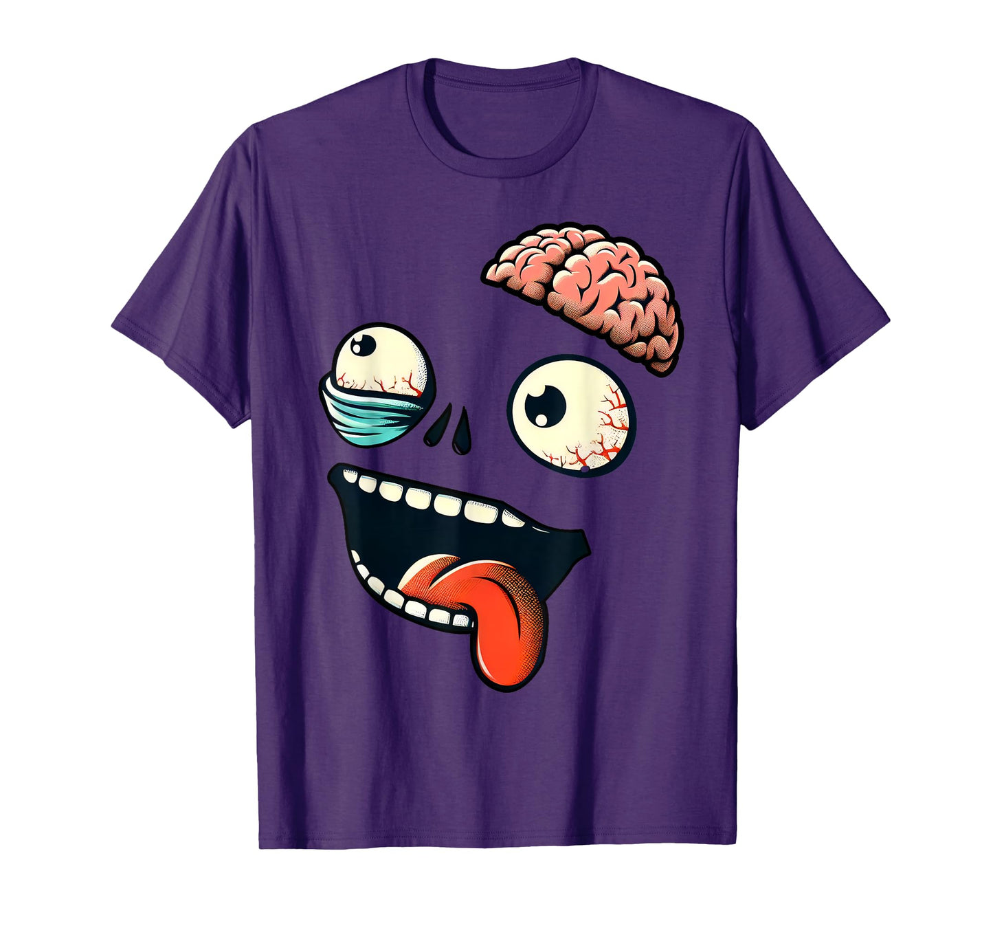 Monster Face Halloween Matching Costume Zombie Boy Girl Kid T-Shirt