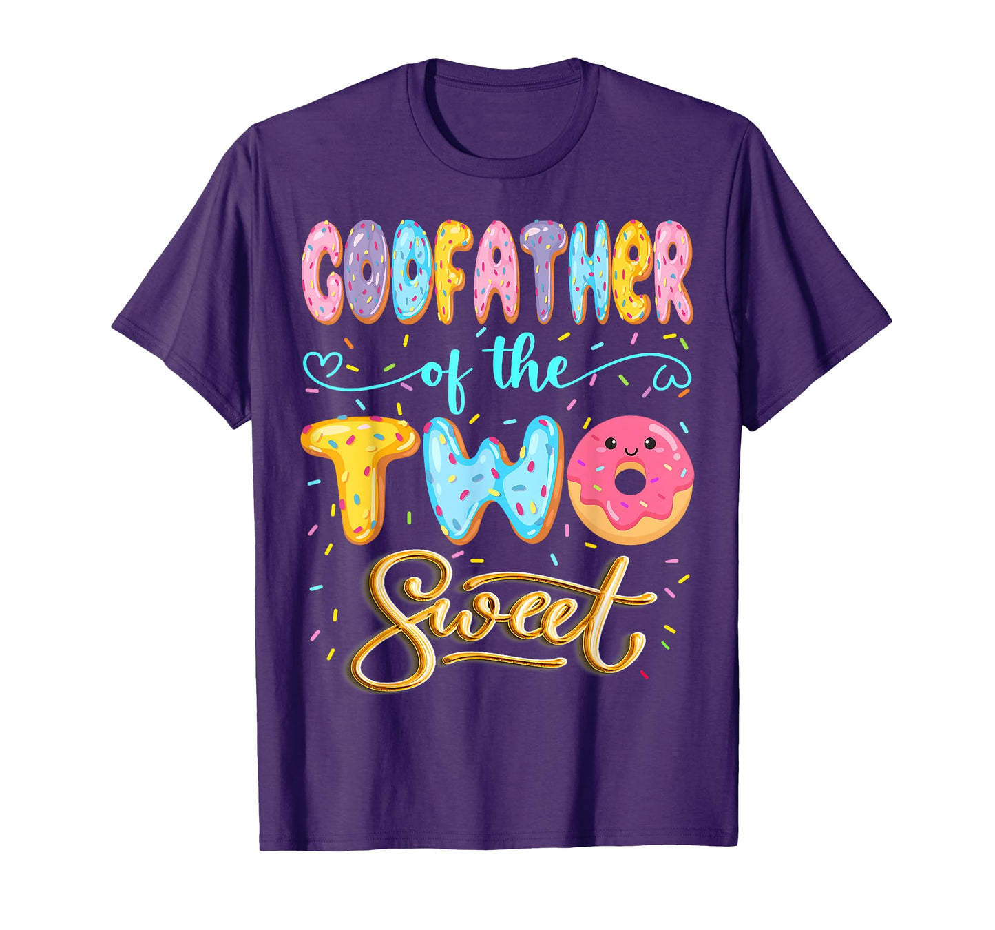 GodFather Of The Two Sweet Donut Lover 2Nd Birthday Girl T-Shirt