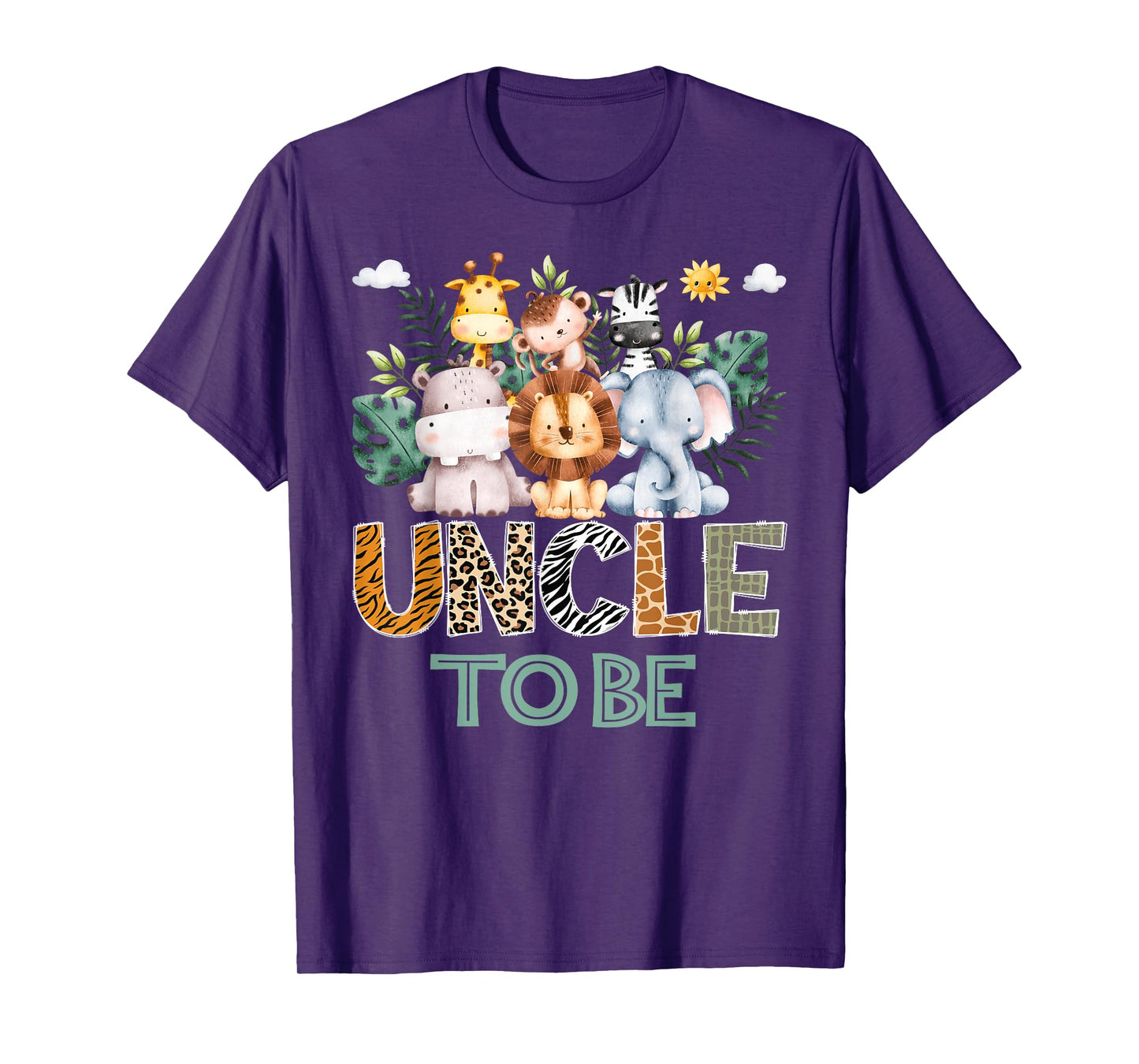 Soon To Be Uncle Jungle Animal Safari Gender Reveal T-Shirt