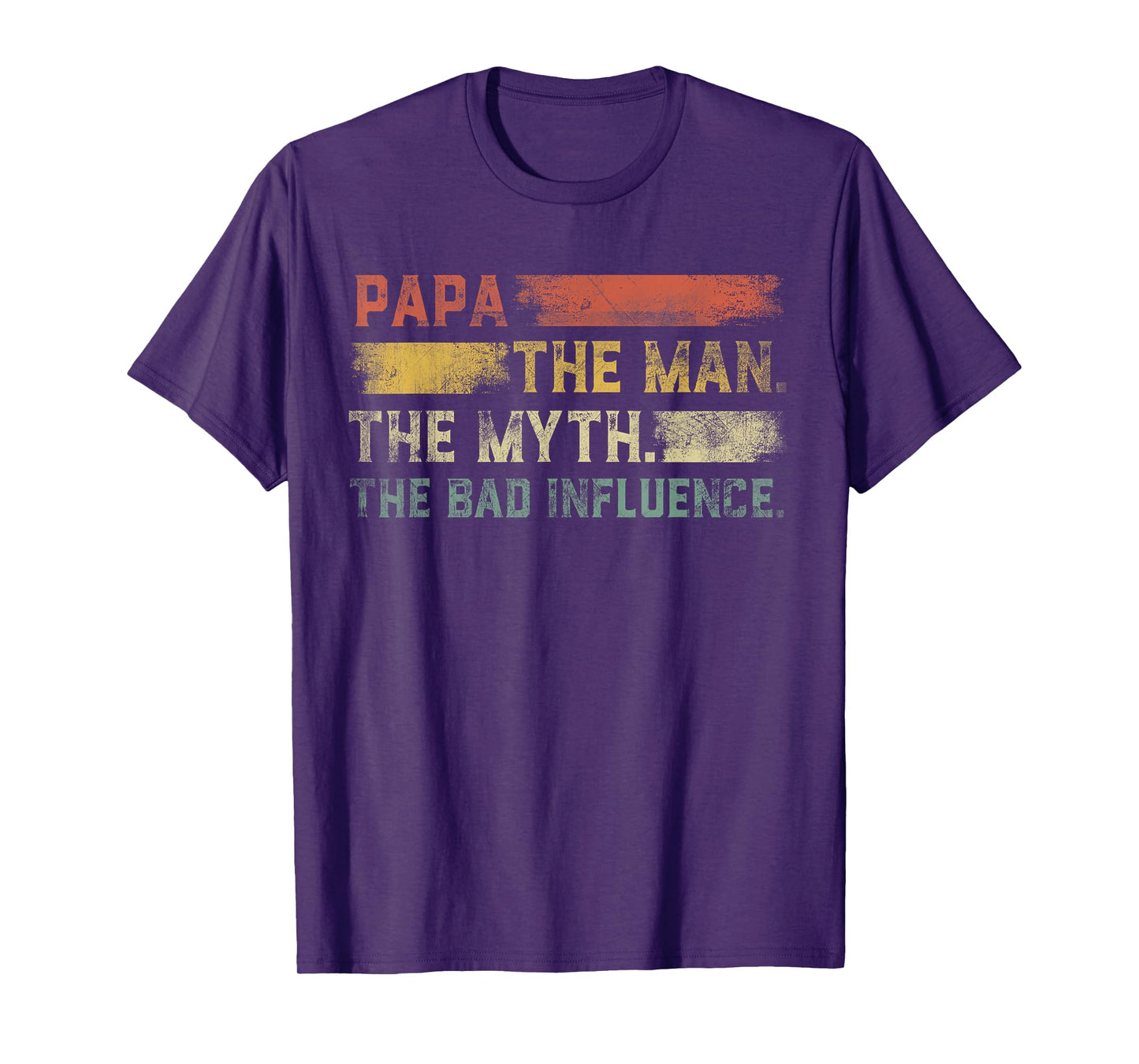 Vintage Papa the Man the Myth the Bad Influence T-Shirt