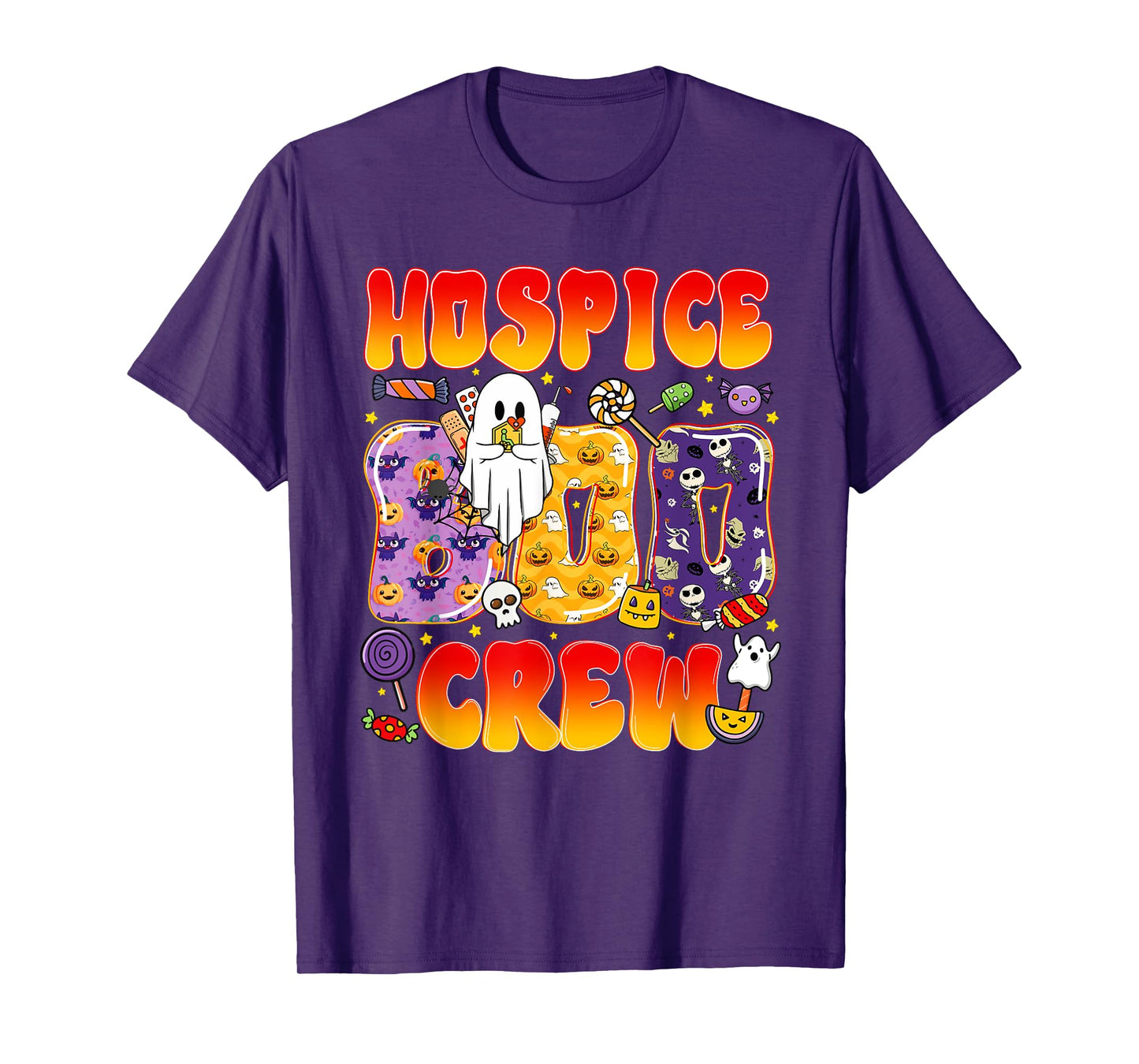 Hospice Boo Crew Hospice Nurse Funny Halloween T-Shirt