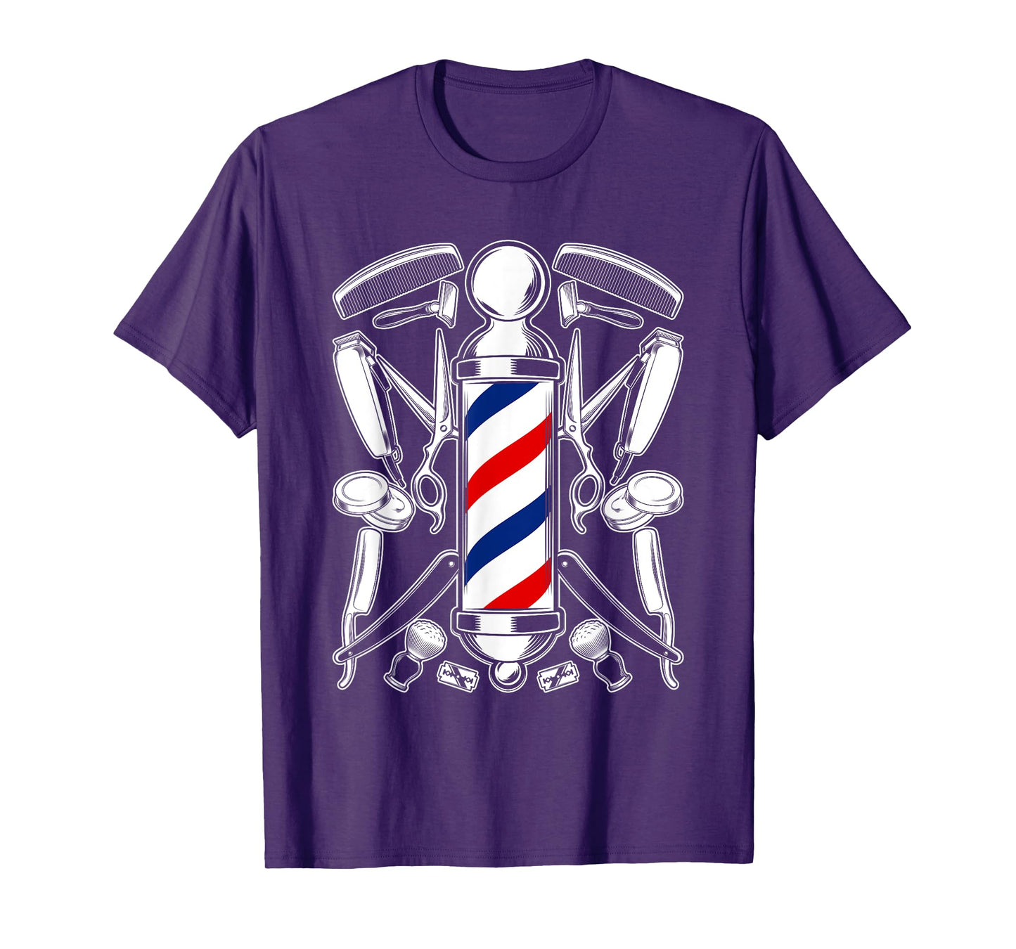 Funny Barber For Men Barbershop Pole Tools Hairstylist T-Shirt