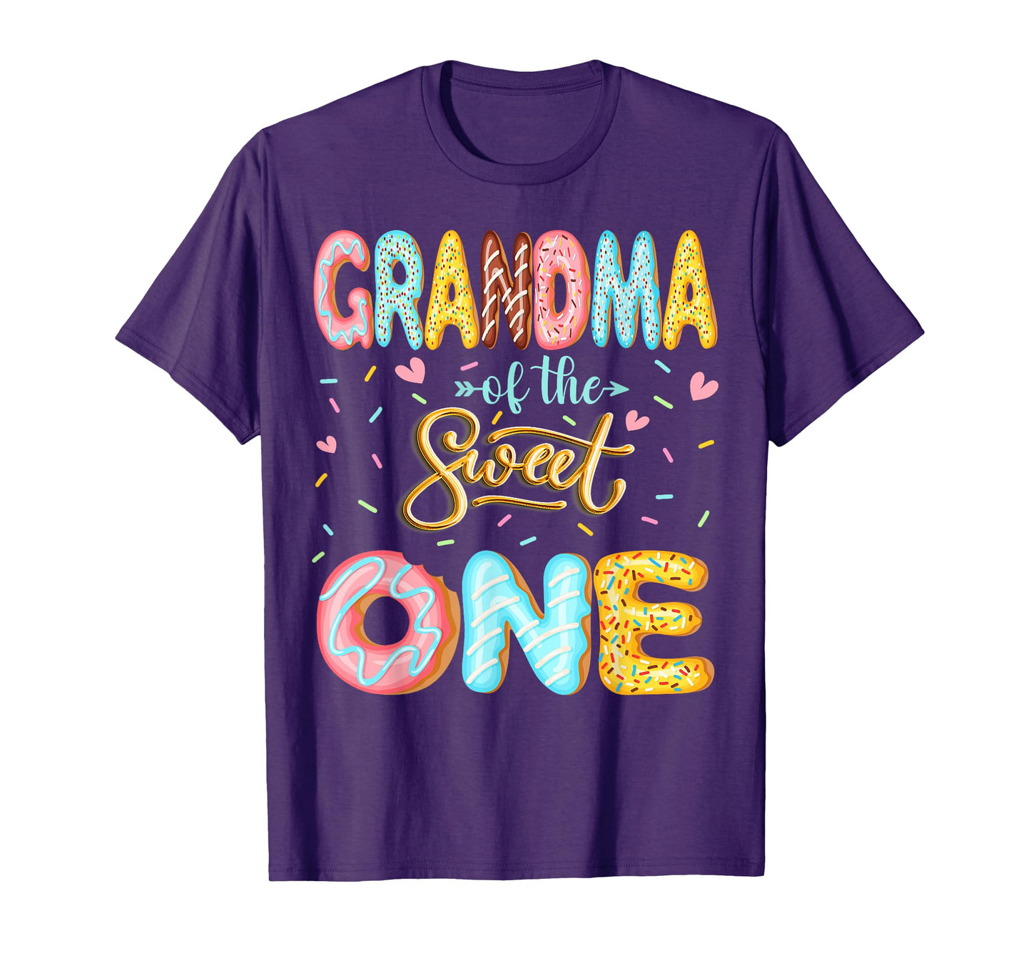 Grandma Of The Sweet One 1St Birthday Girl Donut Lover T-Shirt
