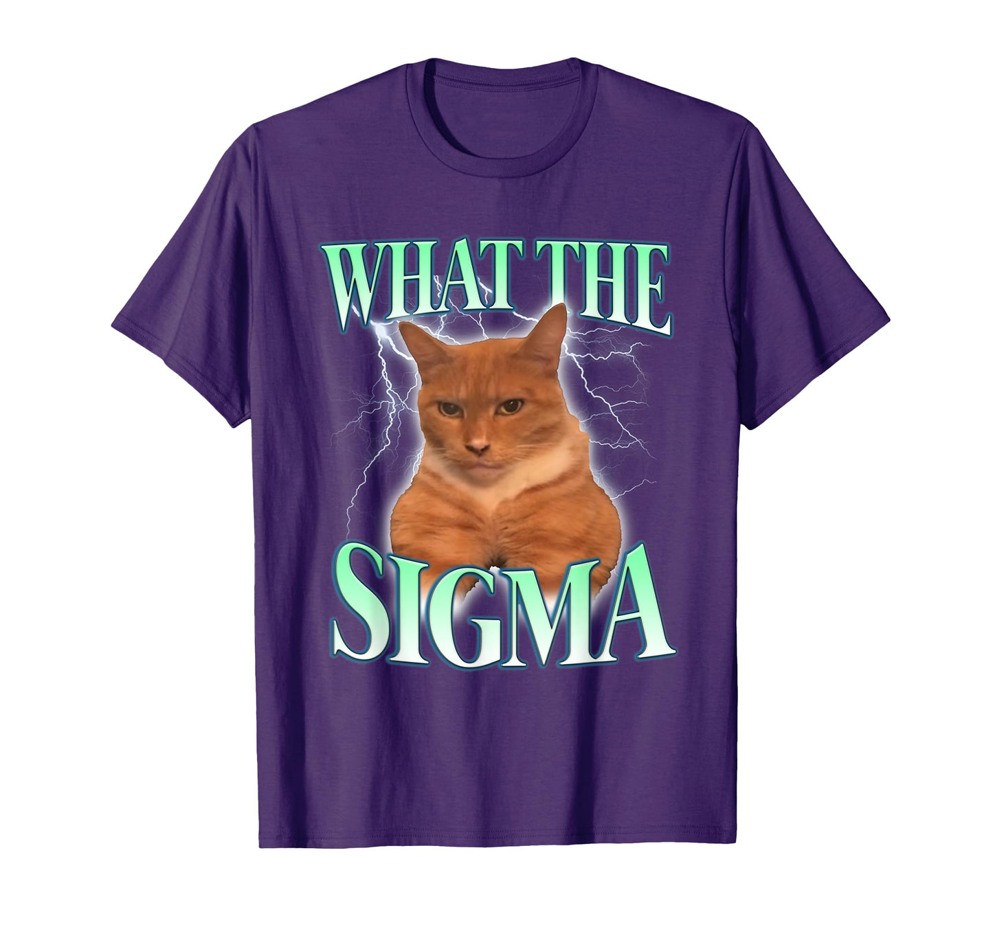 Vintage What The Sigma Lovely Animal Funny Cat-Meme Apparel T-Shirt