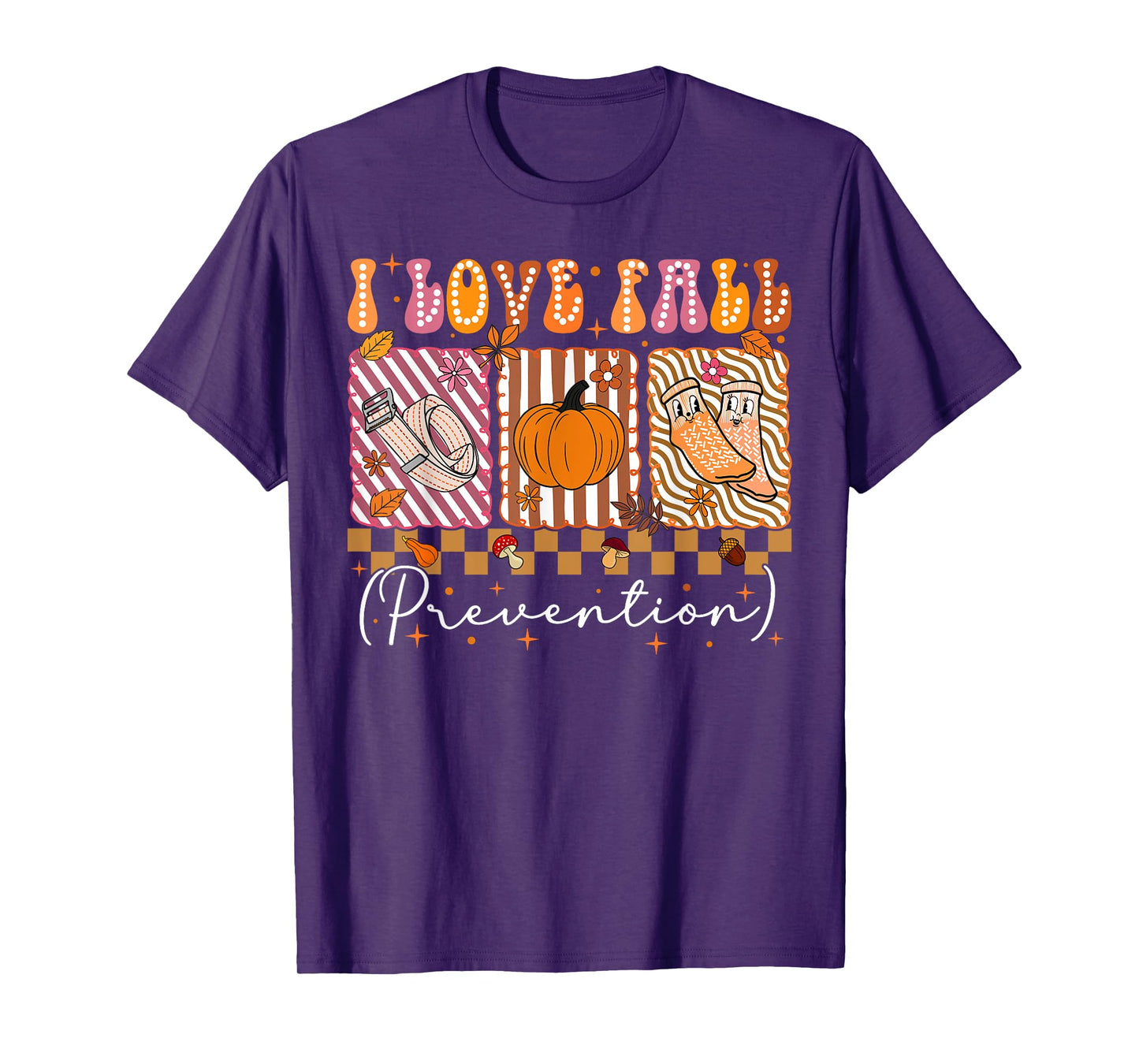 I Love Fall Prevention Fall Physical Therapy Preppy Autumn T-Shirt