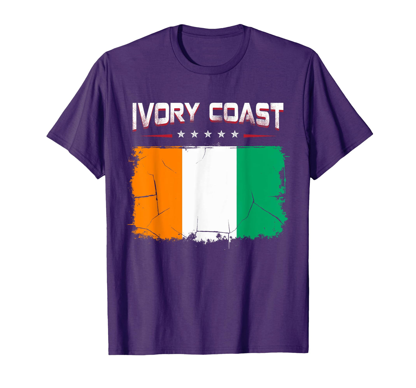 Patriotic Vintage Ivorian Flag Ivory Coast T-Shirt