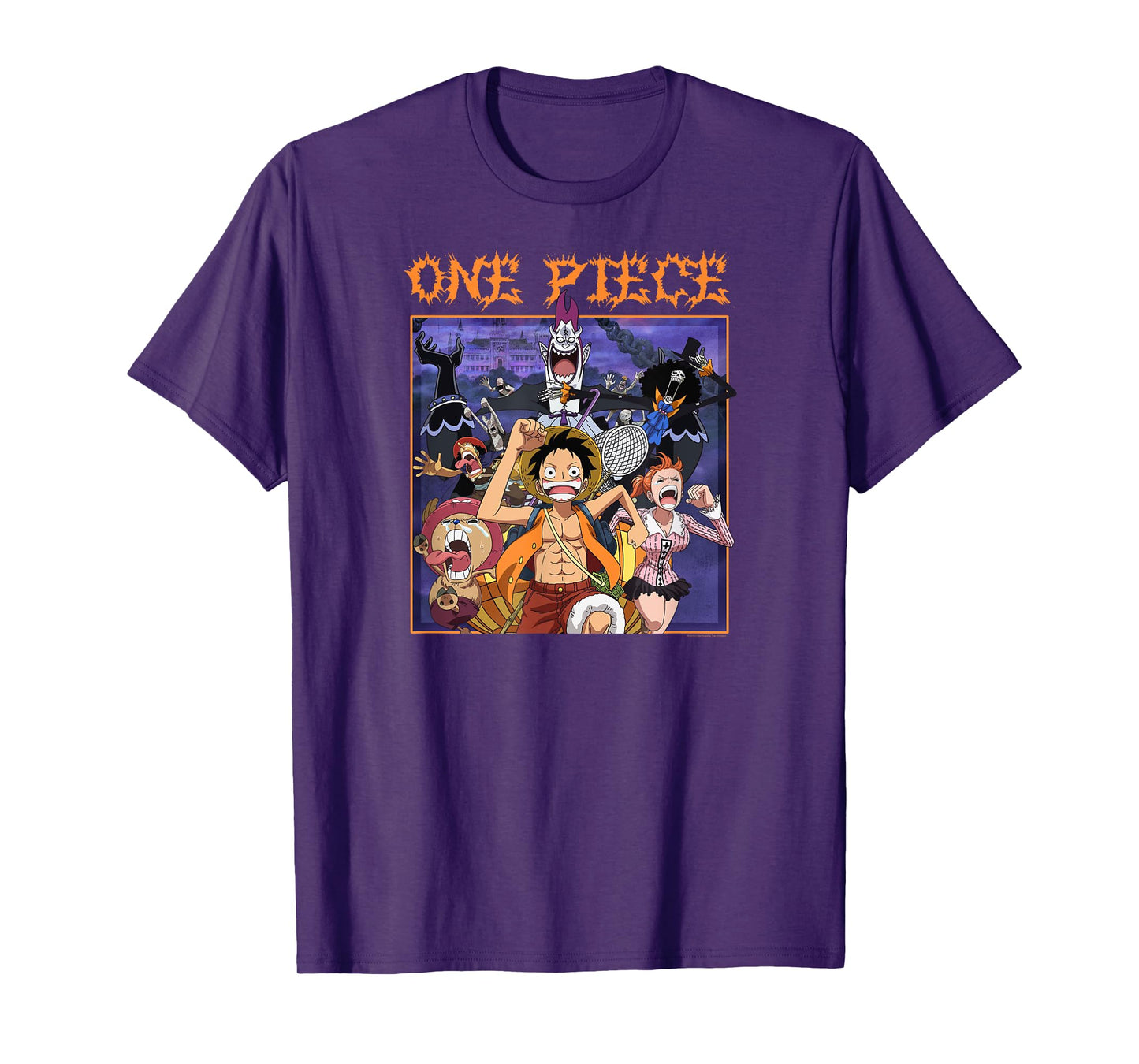 One Piece Anime Running Scared Heavy Metal Logo T-Shirt