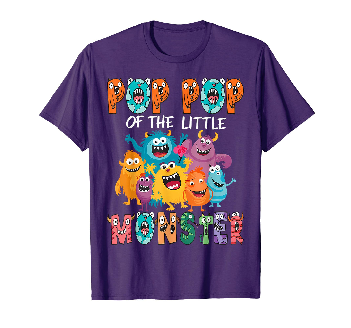 Pop Pop Of The Little Monster Kids 1St Birthday Party T-Shirt