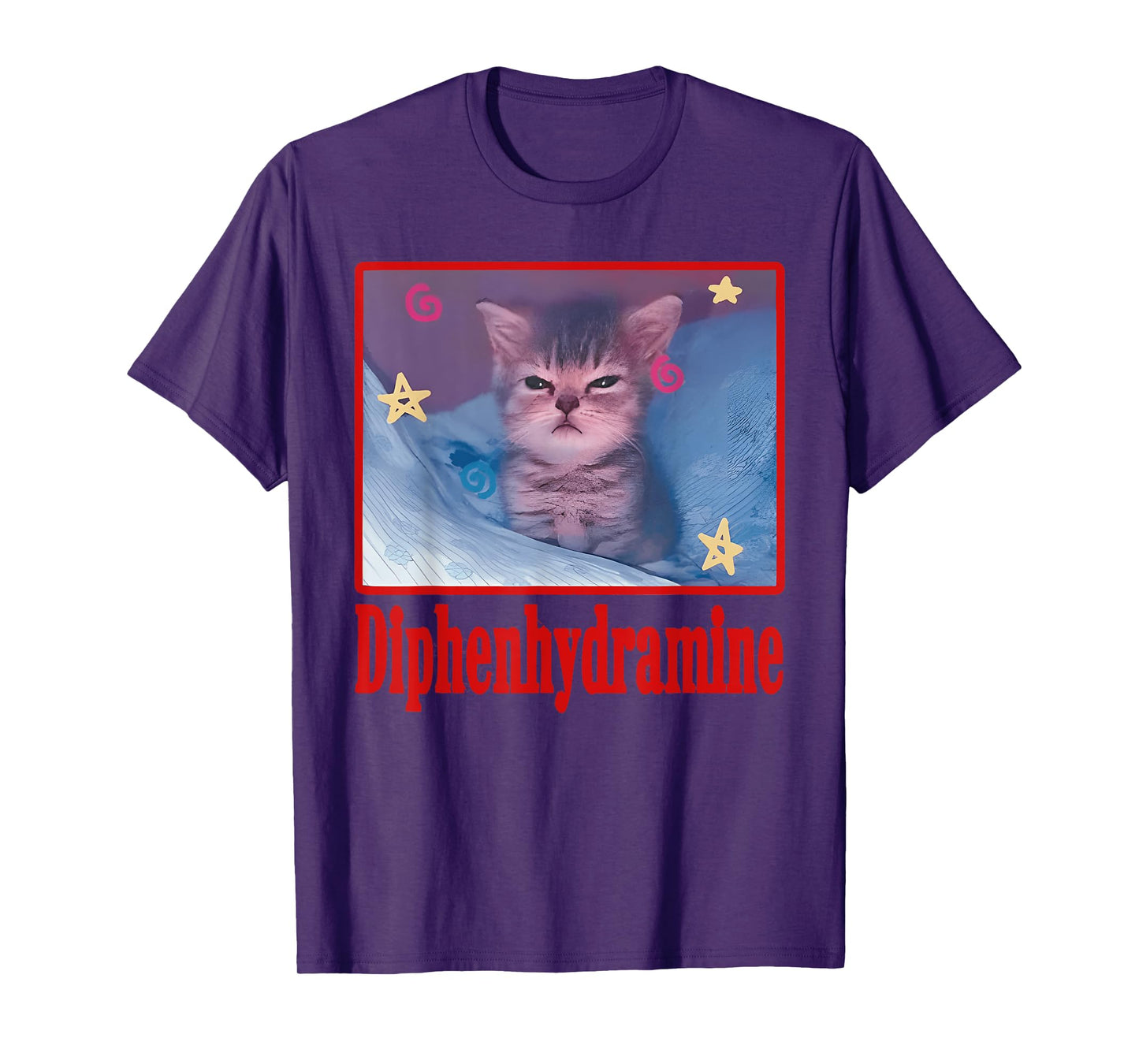 Meme Diphenhydramine Cat Cute Cat Sleep T-Shirt