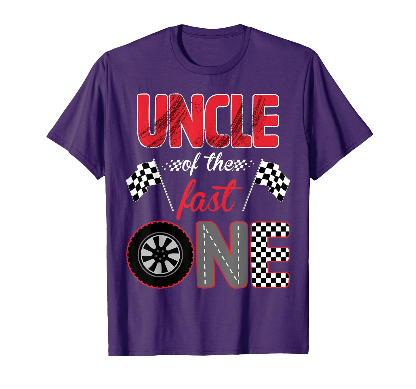 Uncle Of The Fast One Birthday 1st Race Car Family T-Shirt
