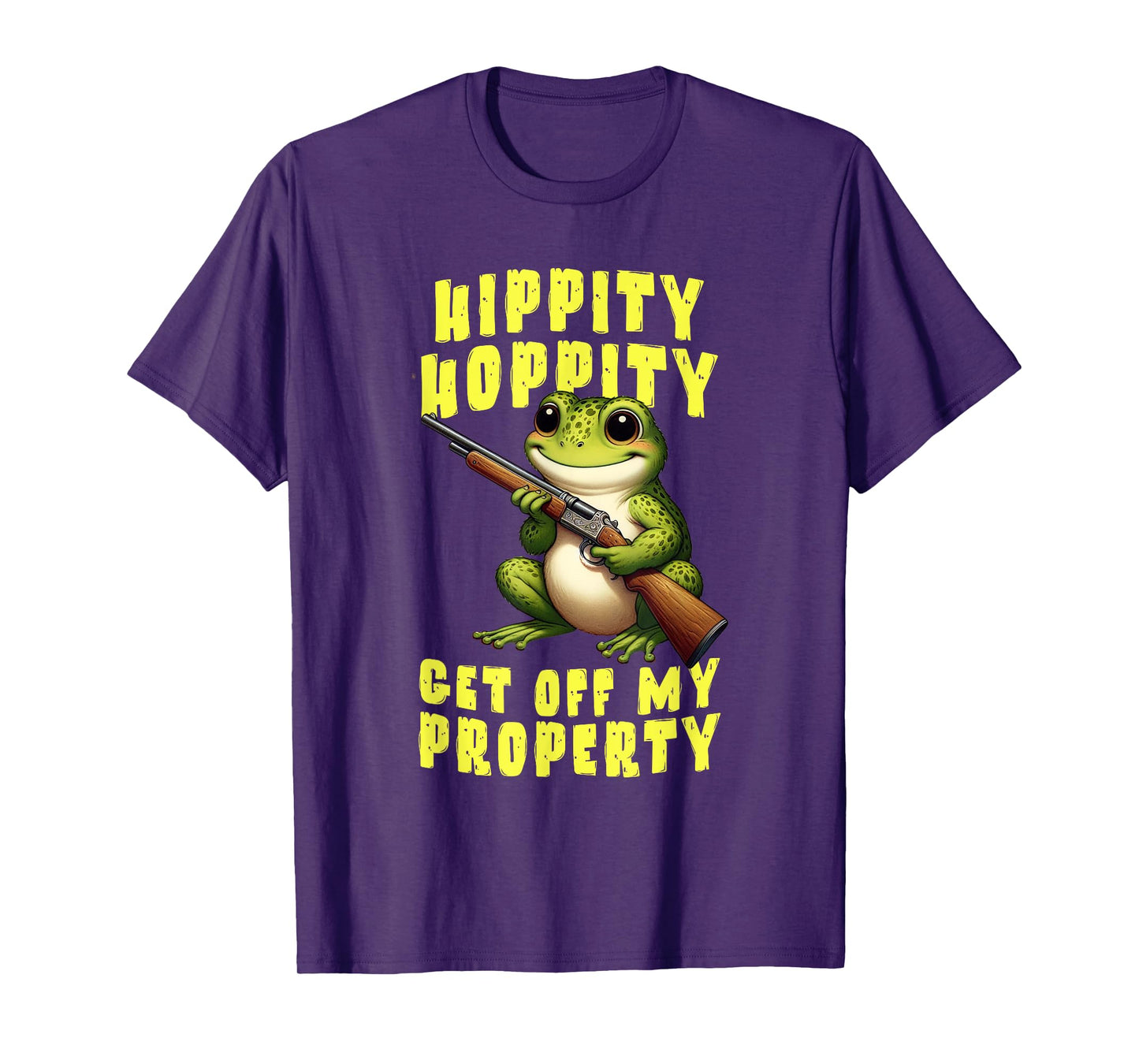 Hippity Hoppity Get Off My Property Funny Frog Meme Men Guys T-Shirt