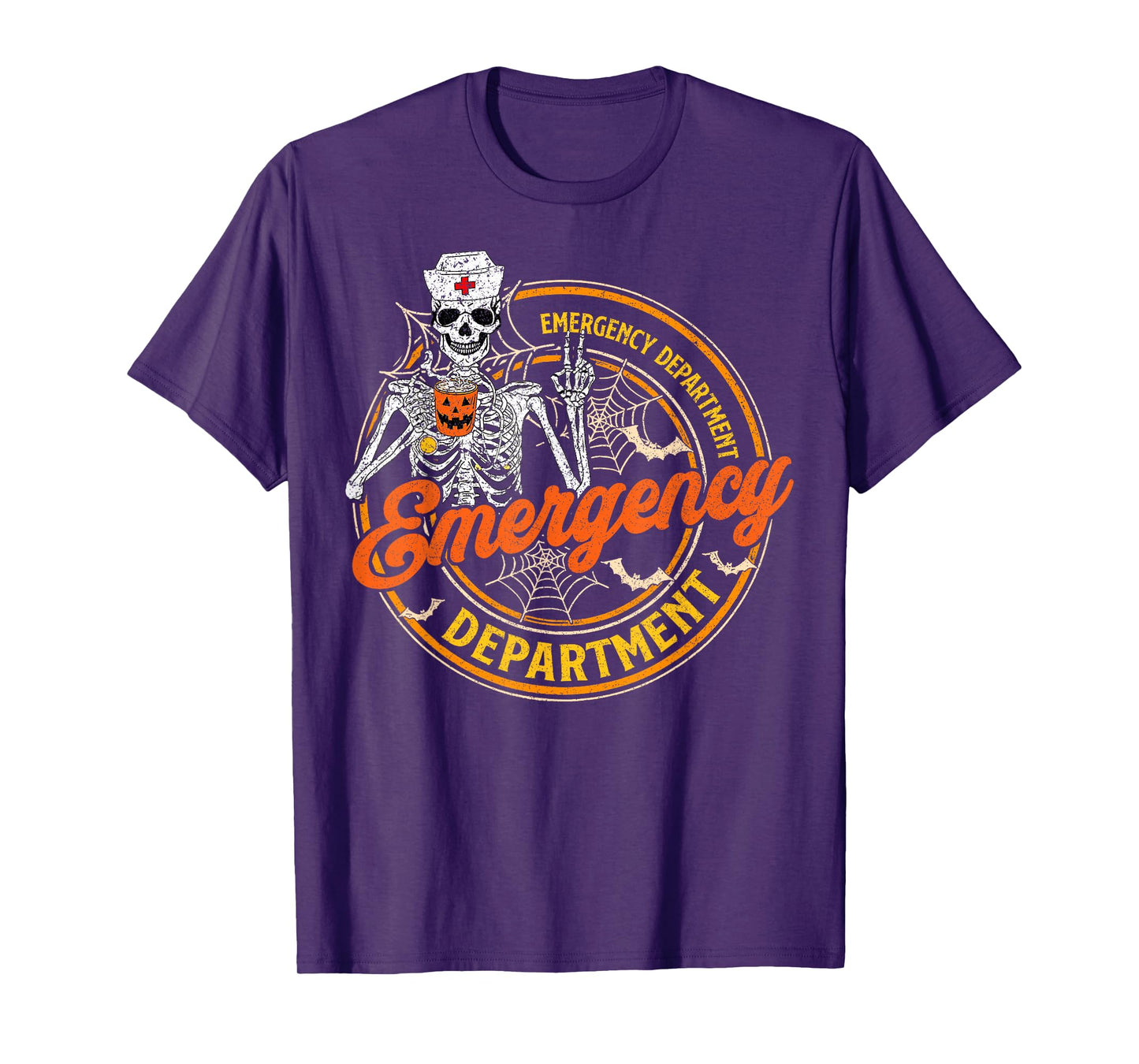 Emergency Department Skeleton ER Nurse Halloween Costume T-Shirt
