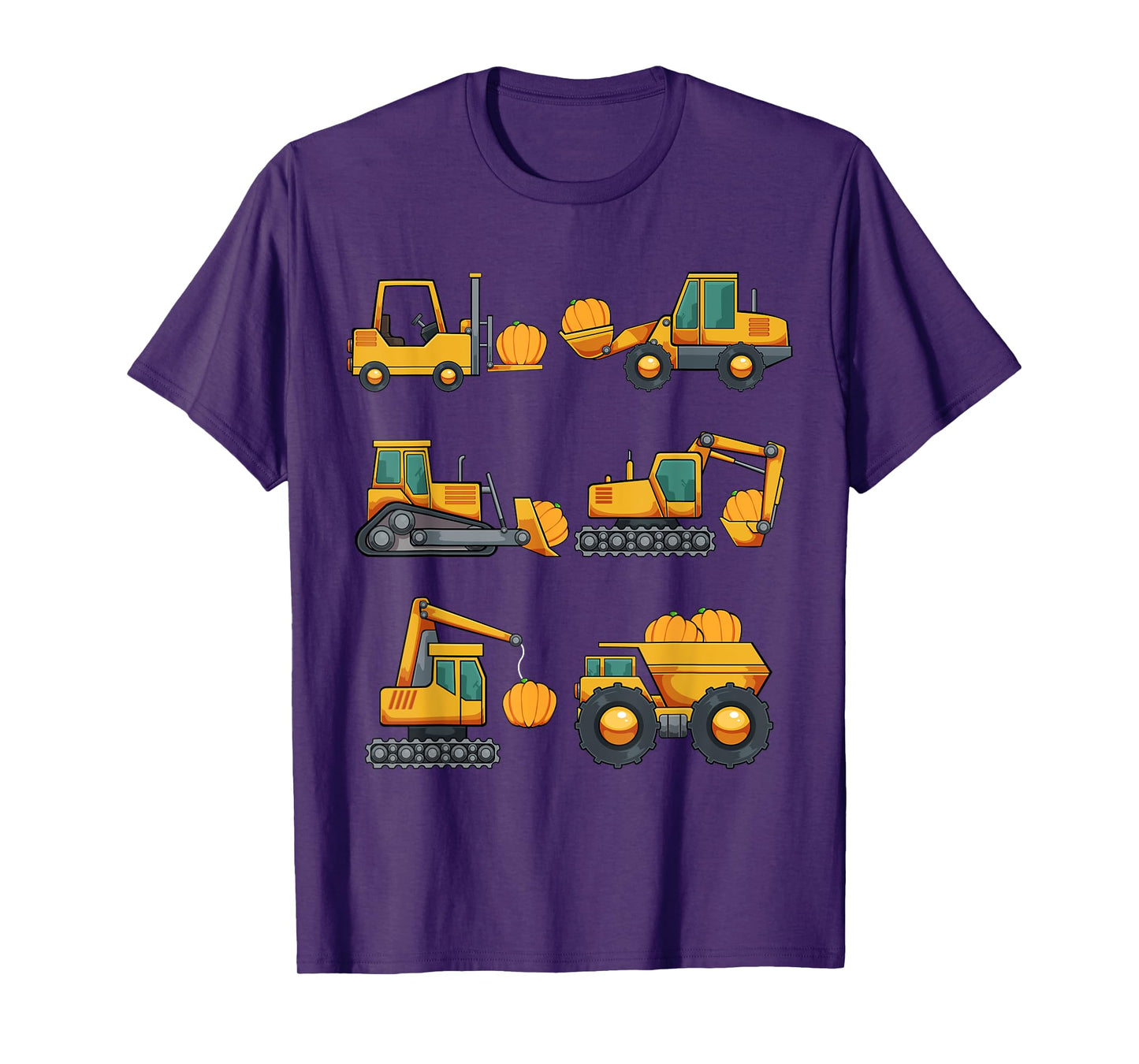 Pumpkin Excavator Lazy Halloween Costume Heavy Equipment T-Shirt