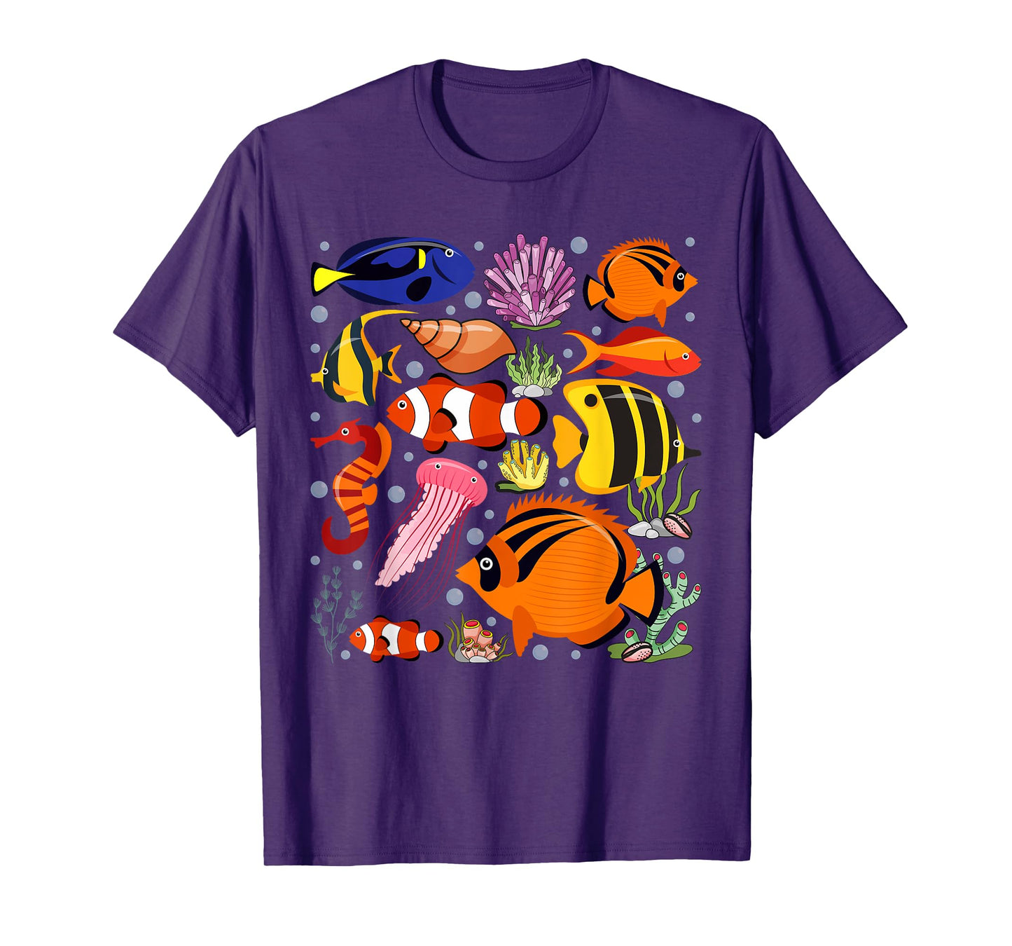 Cute Sea Animal Oceans Clownfish Aquarium Toddler Boy Girl T-Shirt