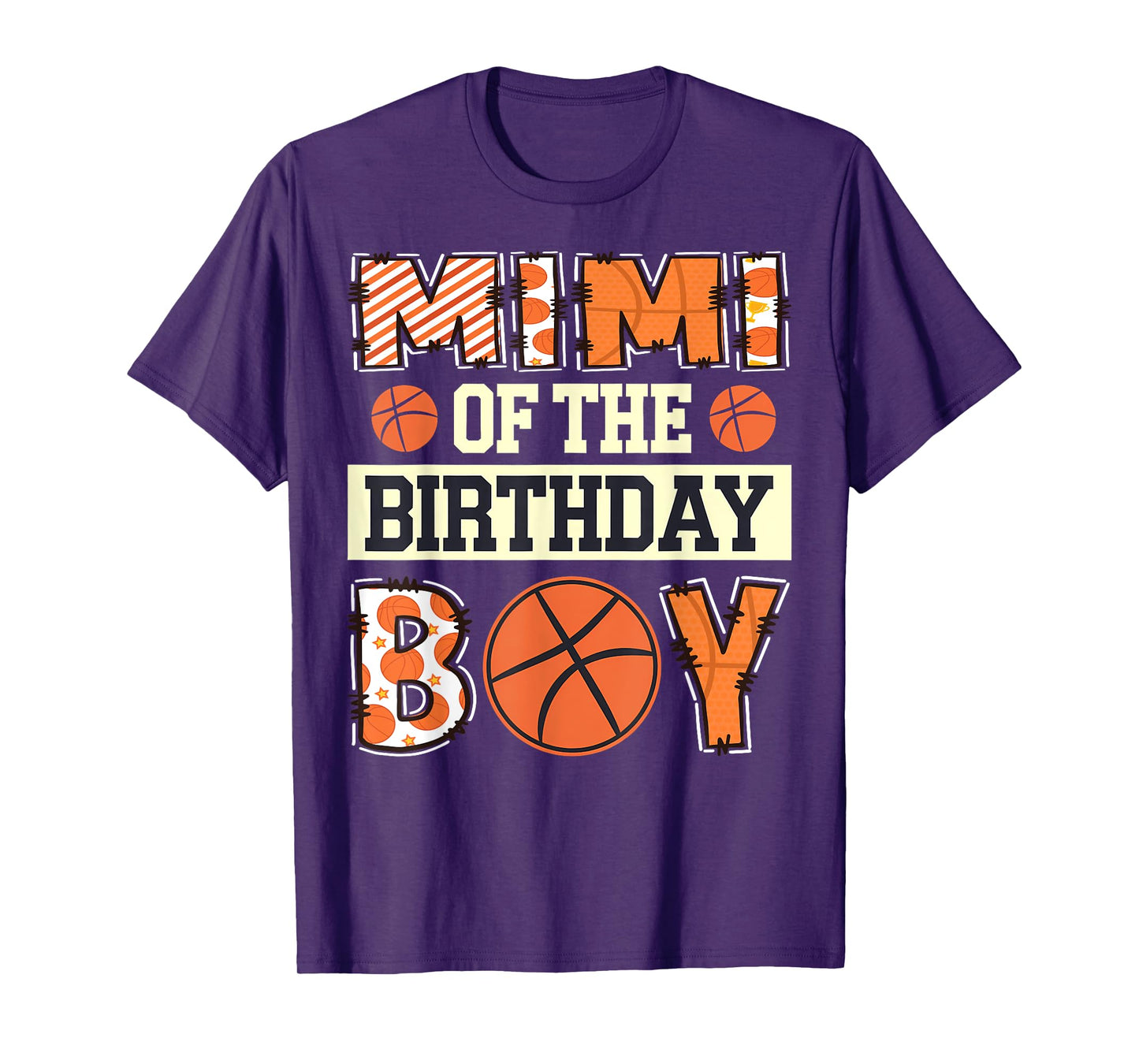 Mimi Of The Birthday Boy Baller Basketball Game Day T-Shirt