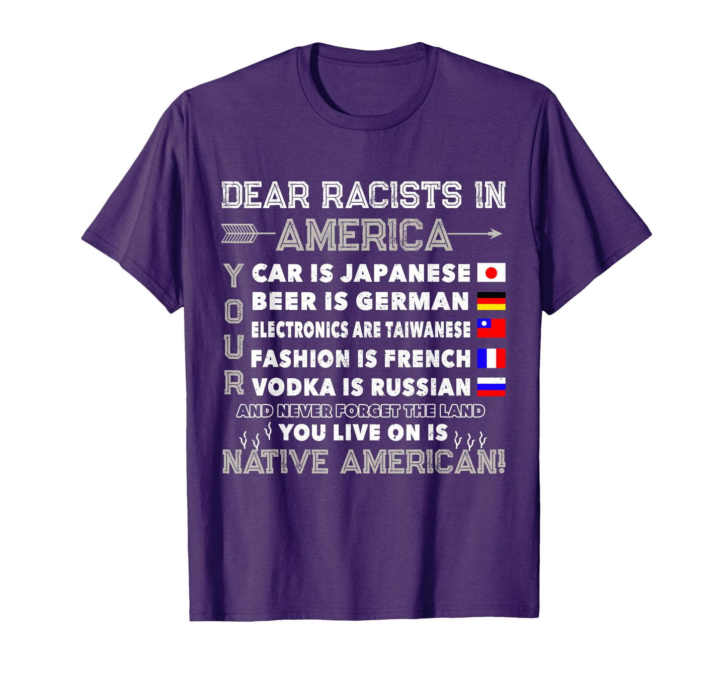 Dear Racist In America You Live On Native American T-Shirt